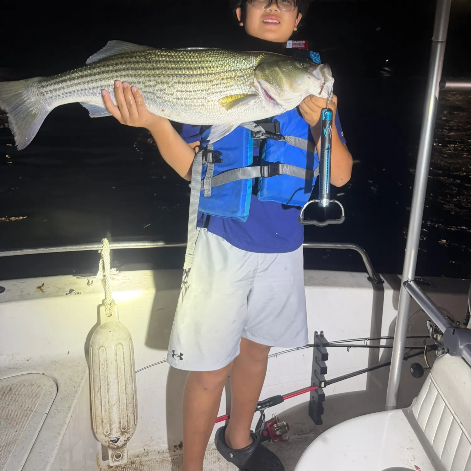 Striped bass caught on Fishbrain