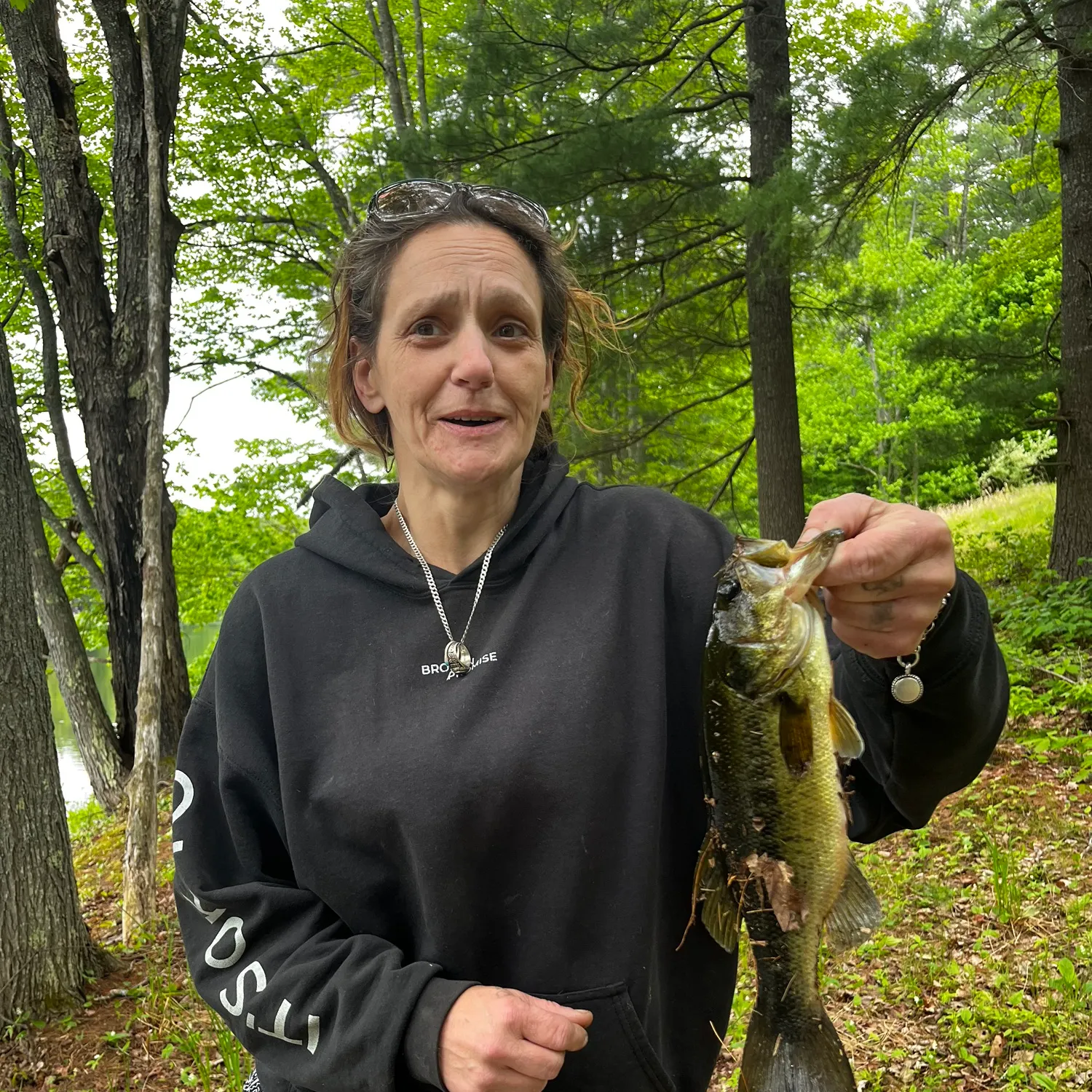 Largemouth bass caught on Fishbrain