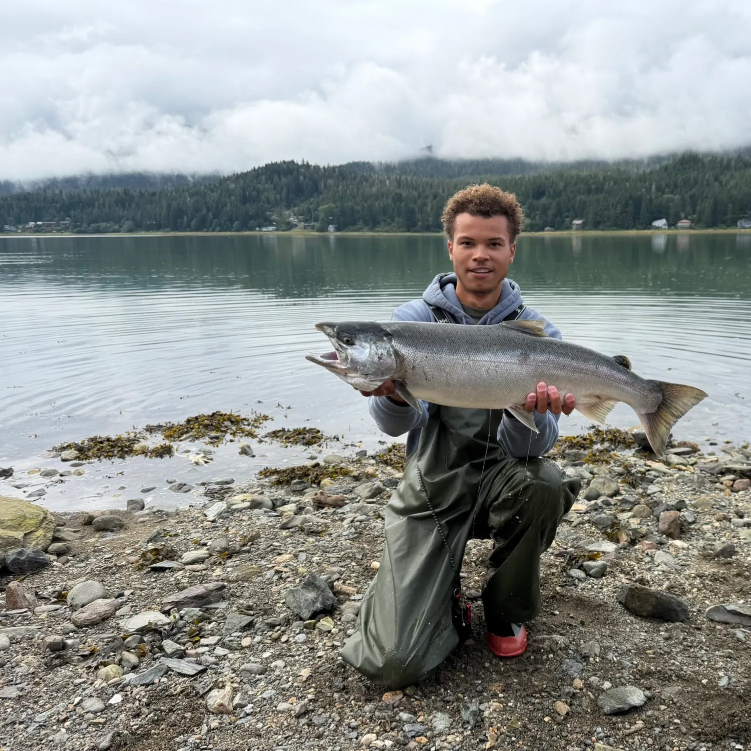 Coho salmon caught on Fishbrain