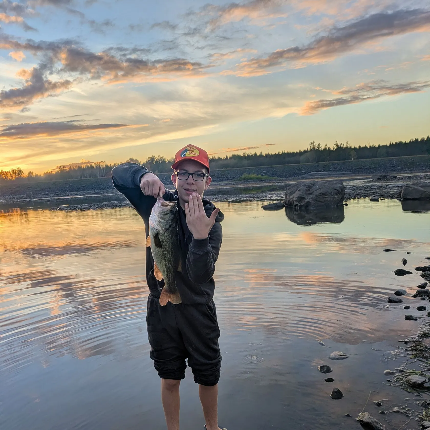 Largemouth bass caught on Fishbrain