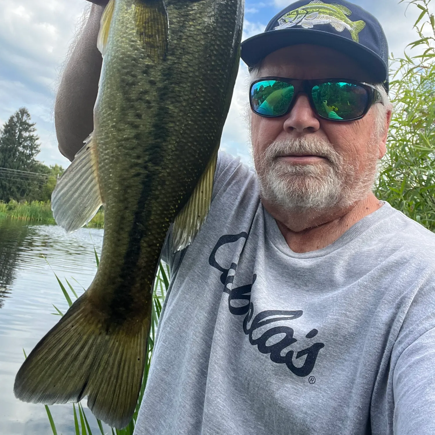 Largemouth bass caught on Fishbrain