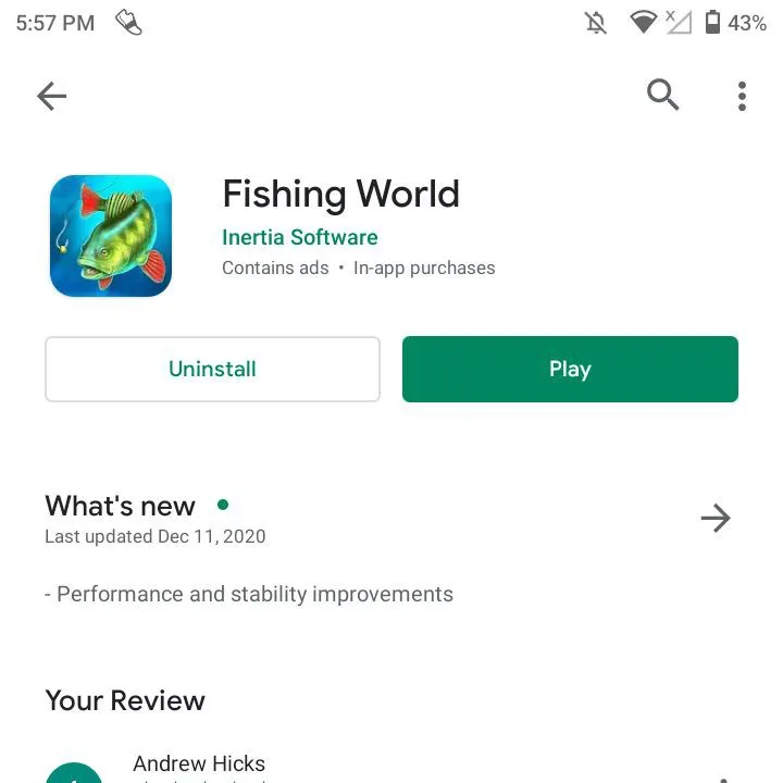 recently logged catches