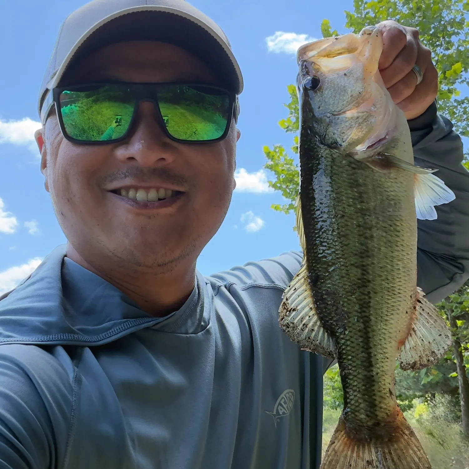 Largemouth bass caught on Fishbrain