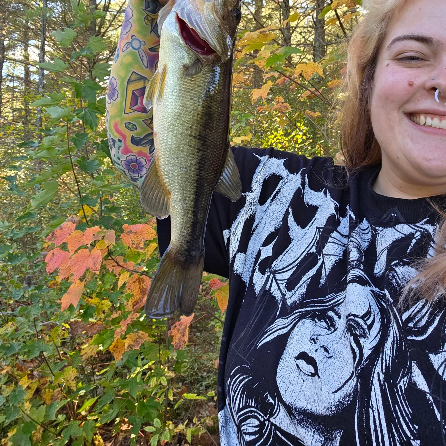 Largemouth bass caught on Fishbrain