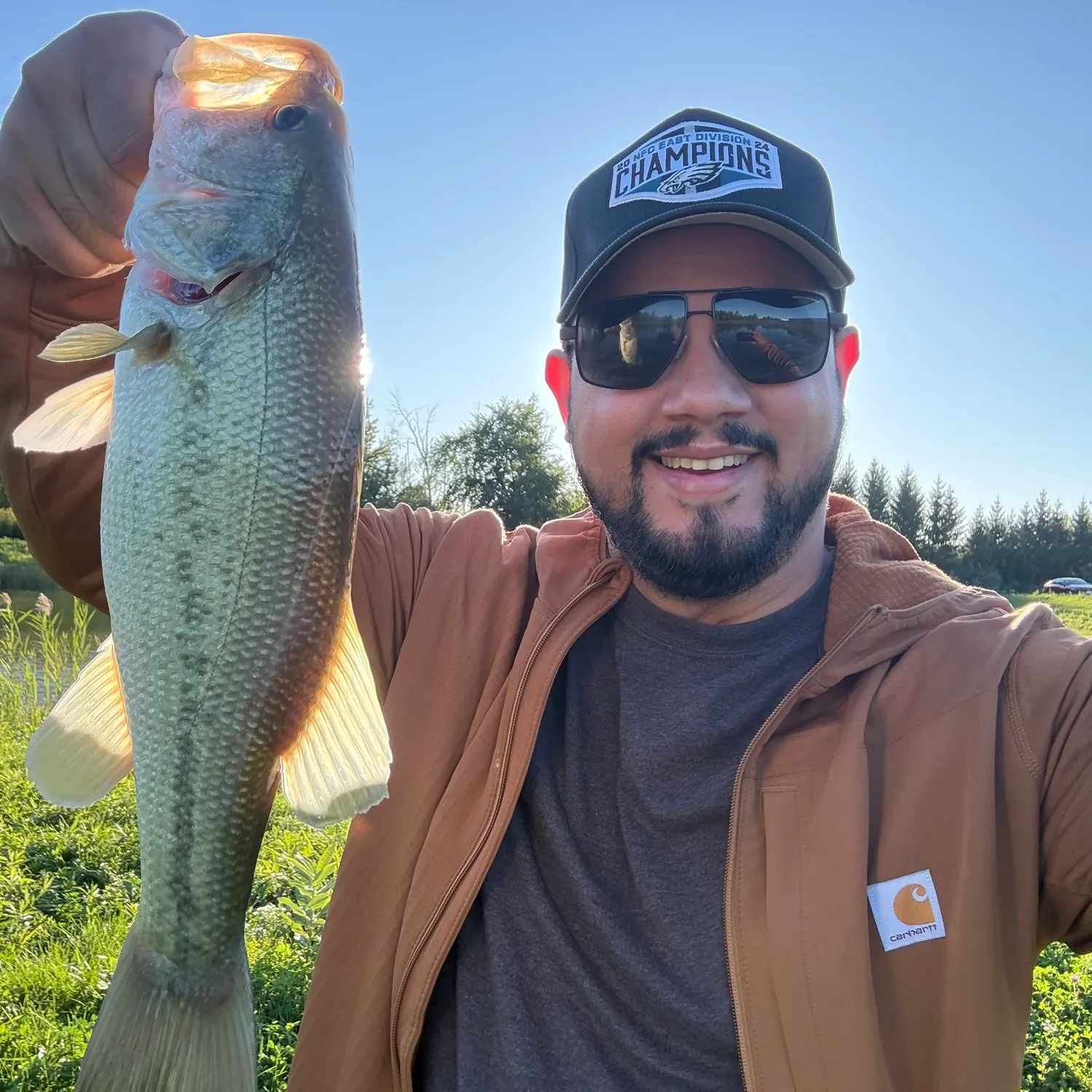 Largemouth bass caught on Fishbrain
