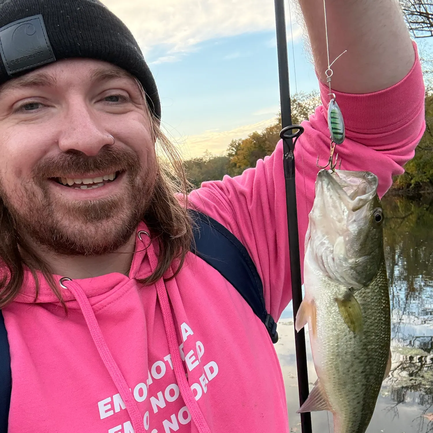 Largemouth bass caught on Fishbrain