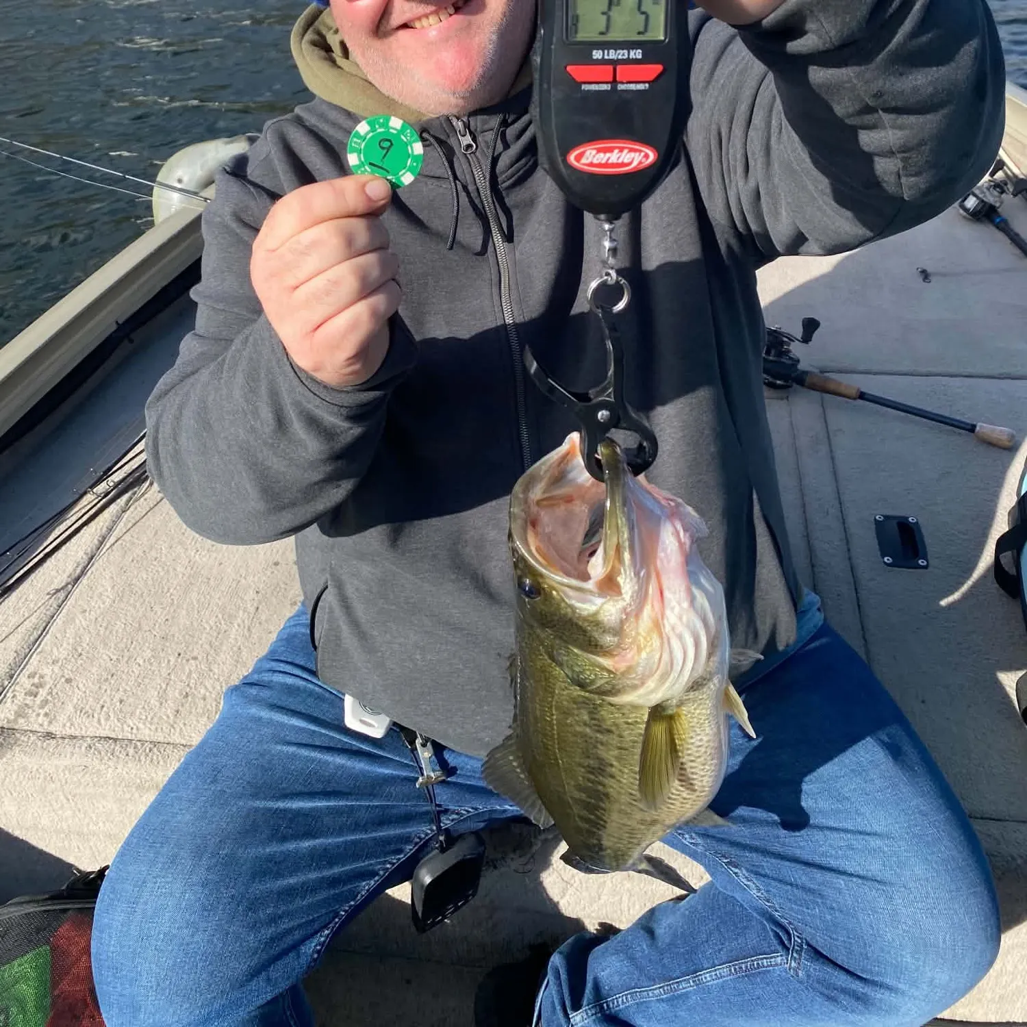 Largemouth bass caught on Fishbrain