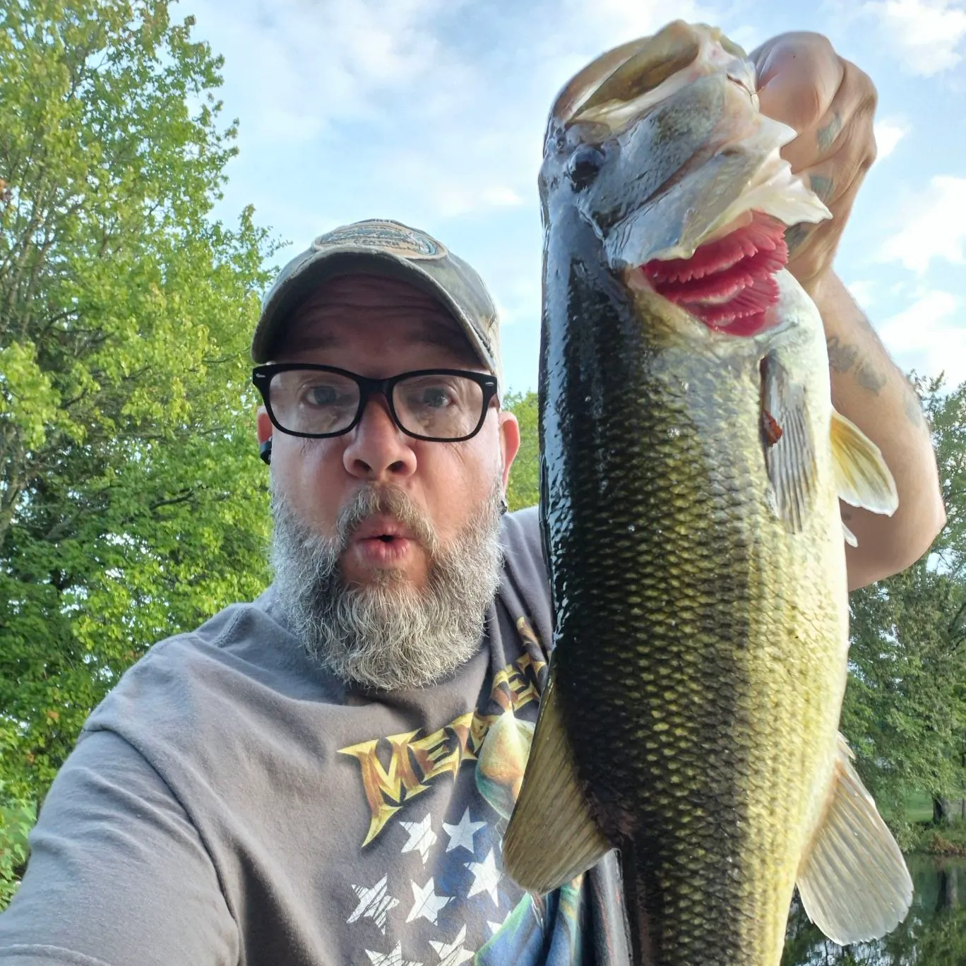 Largemouth bass caught on Fishbrain