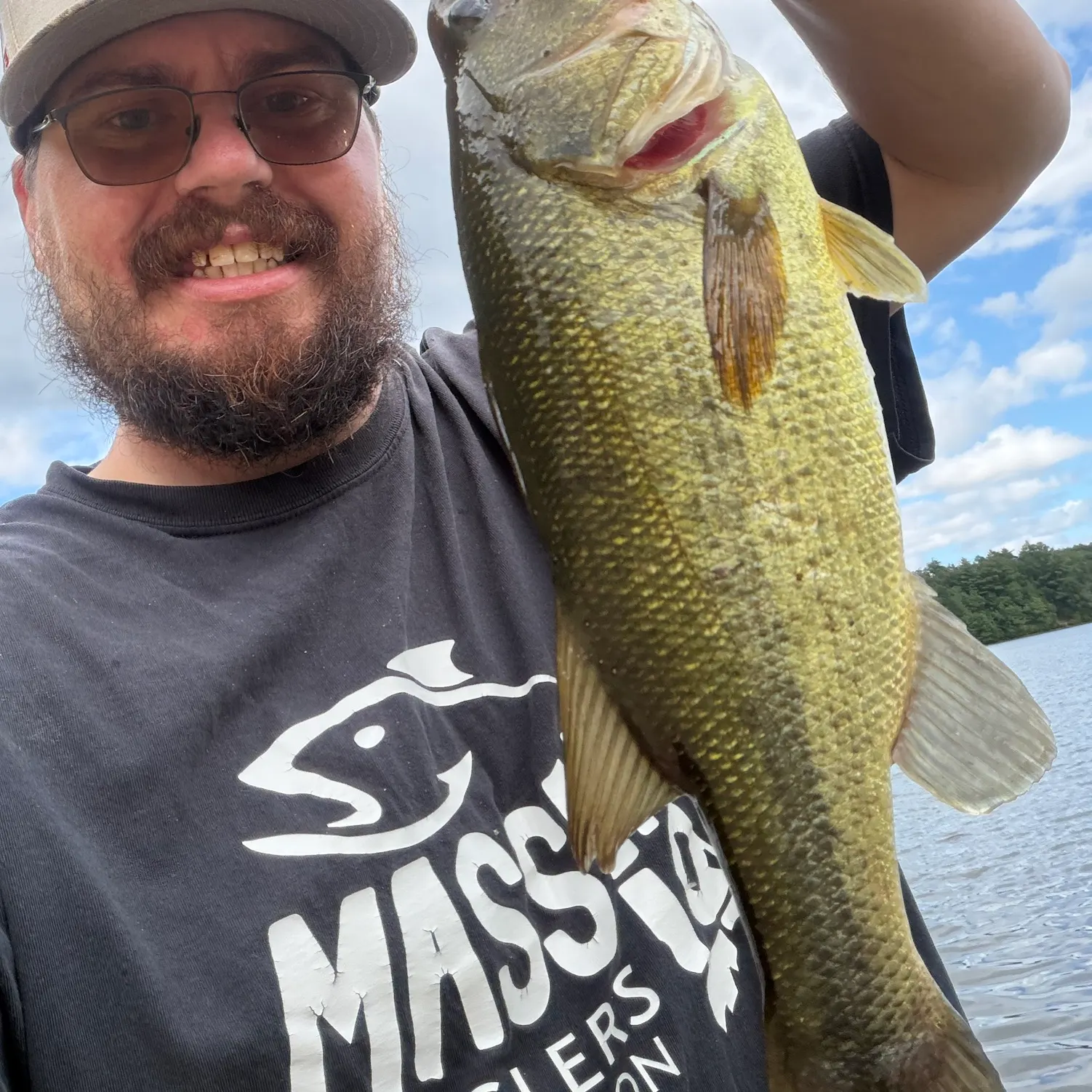 Largemouth bass caught on Fishbrain