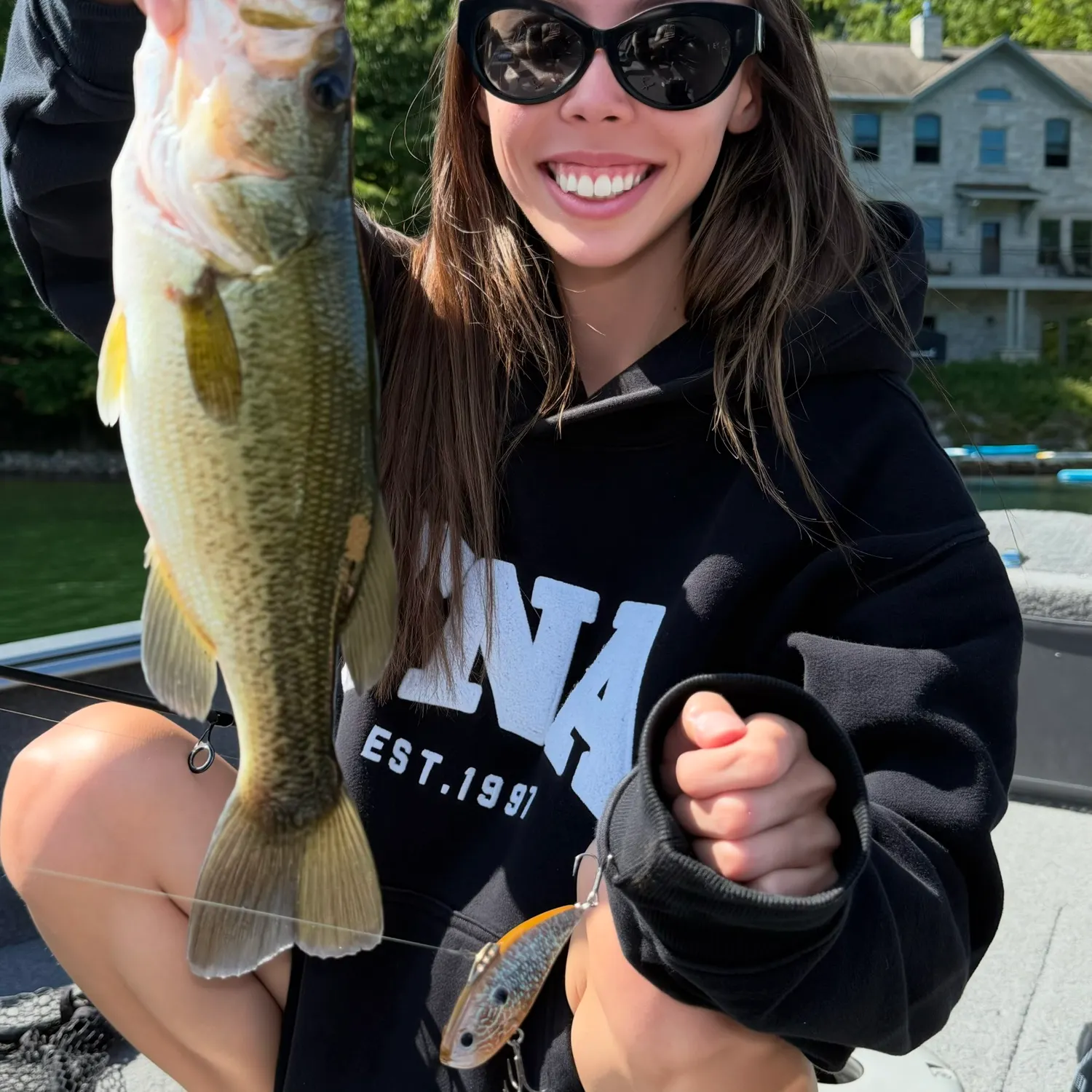 Largemouth bass caught on Fishbrain