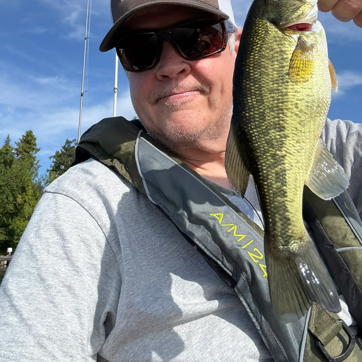 Largemouth bass caught on Fishbrain