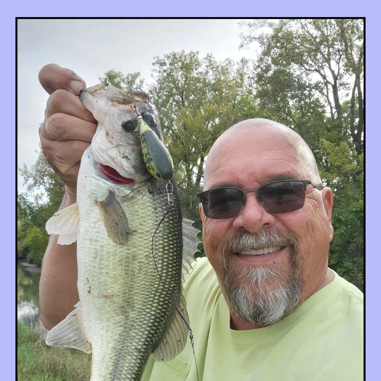 Largemouth bass caught on Fishbrain