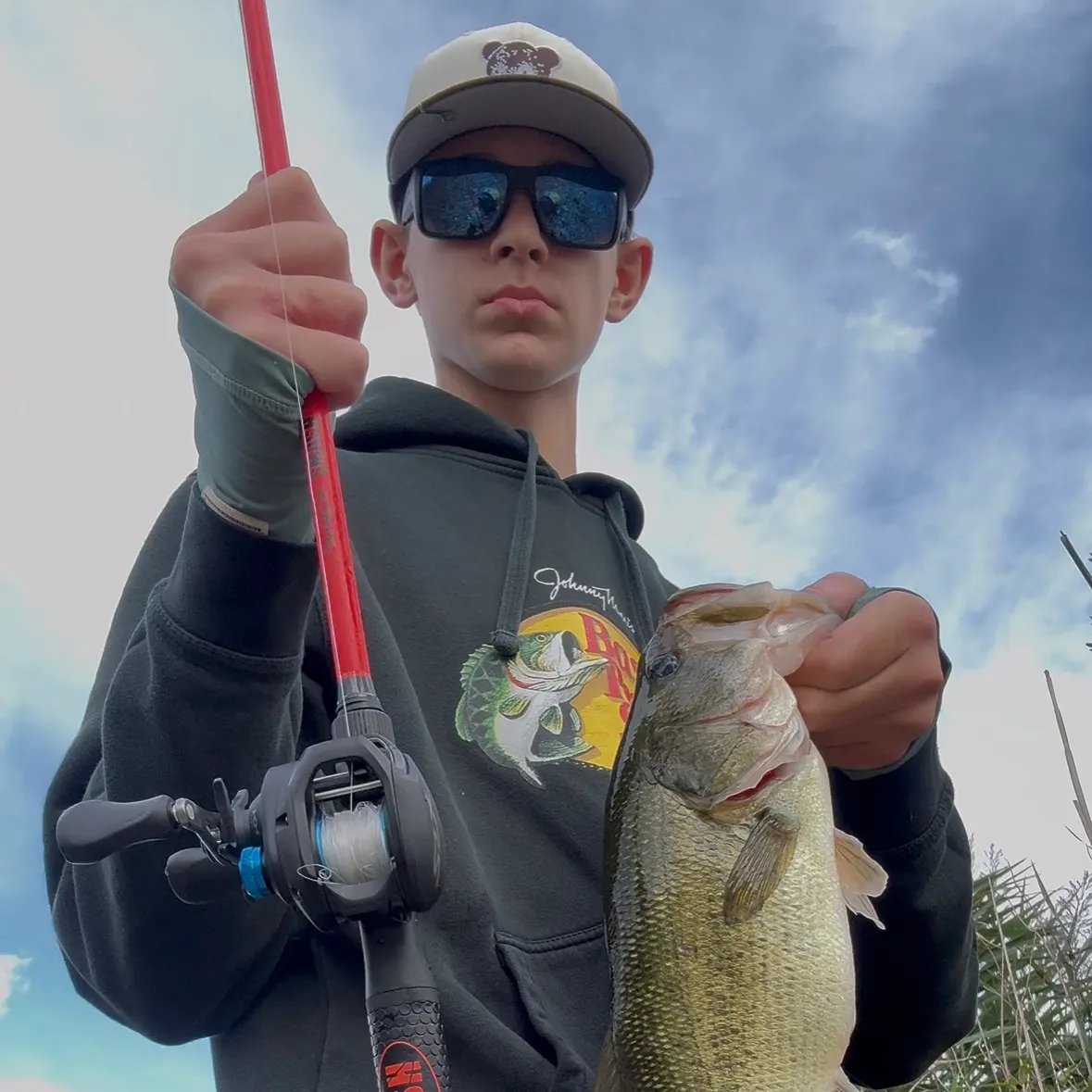 Largemouth bass caught on Fishbrain