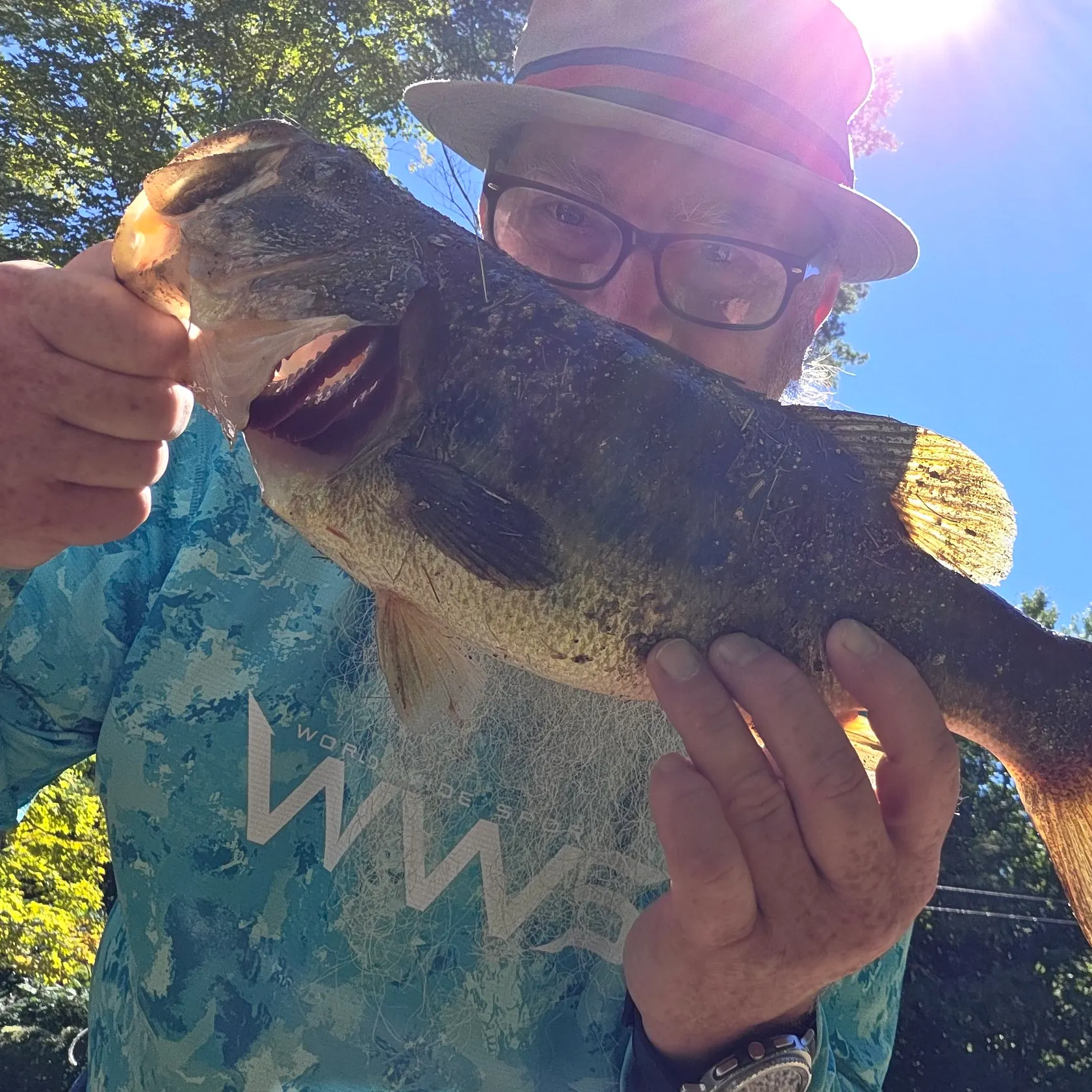 Largemouth bass caught on Fishbrain