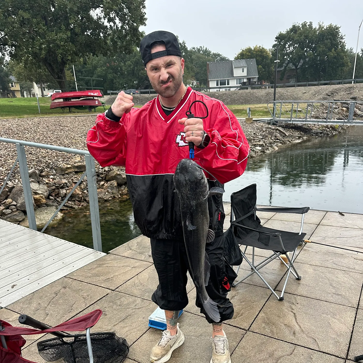 Blue catfish caught on Fishbrain