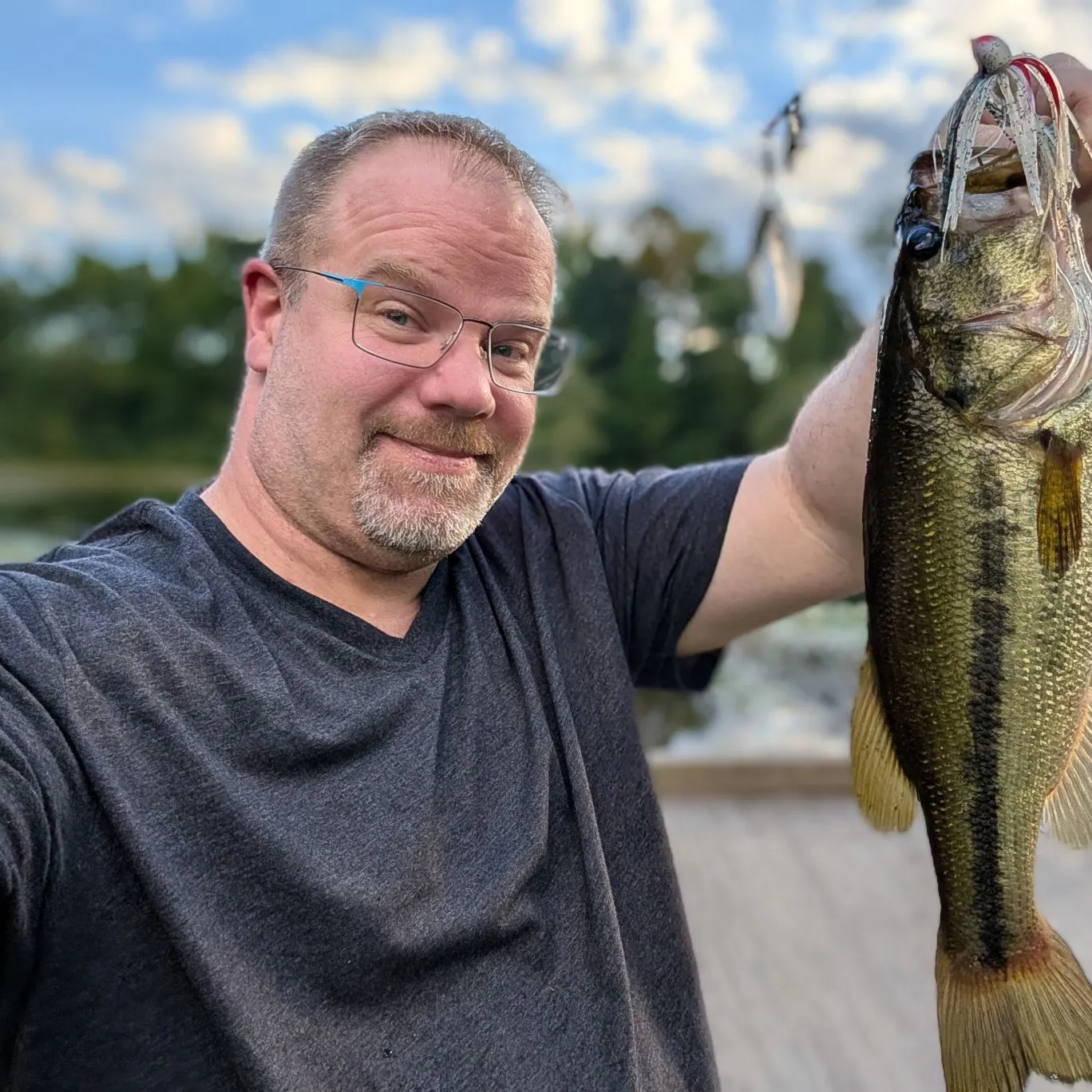Largemouth bass caught on Fishbrain