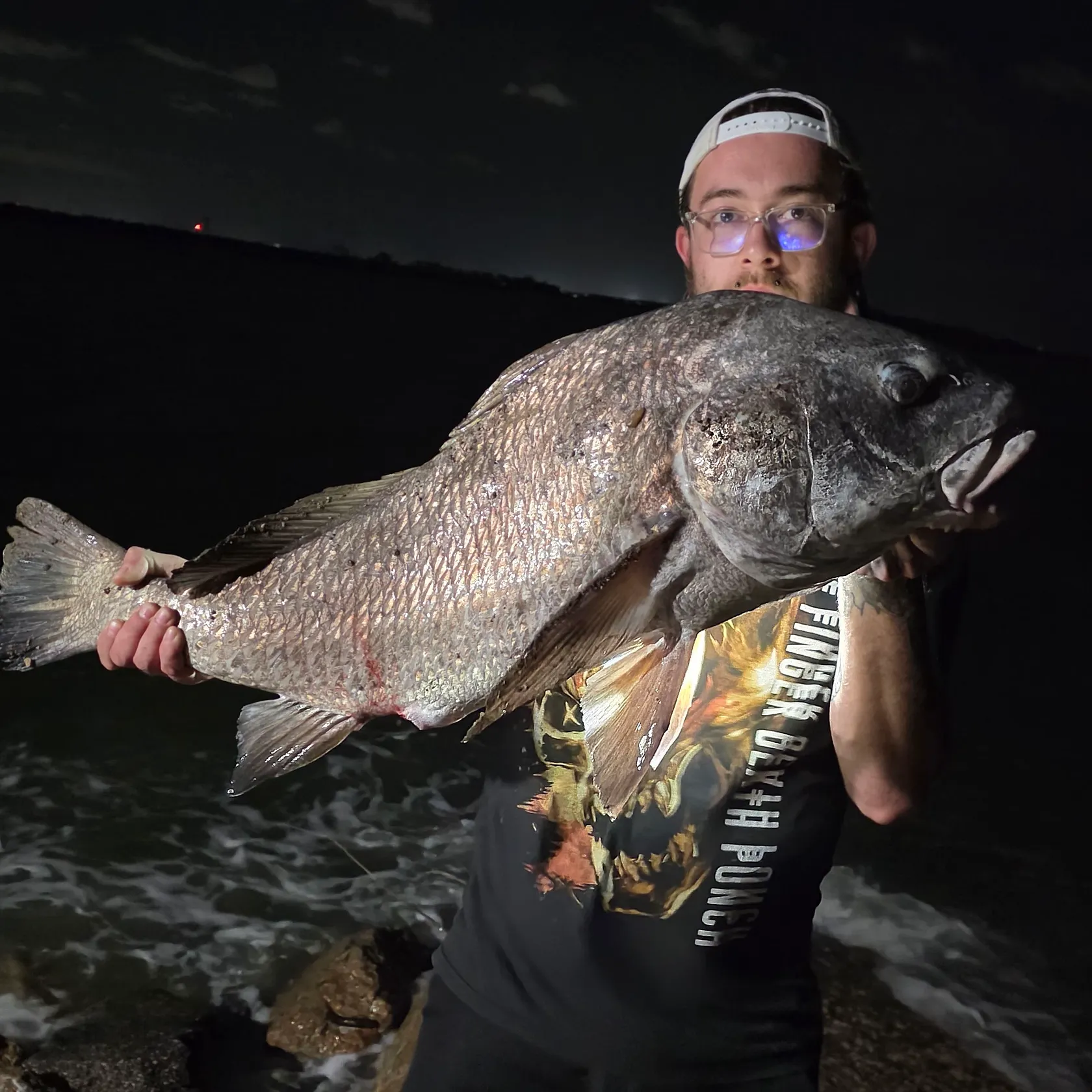 Black drum caught on Fishbrain