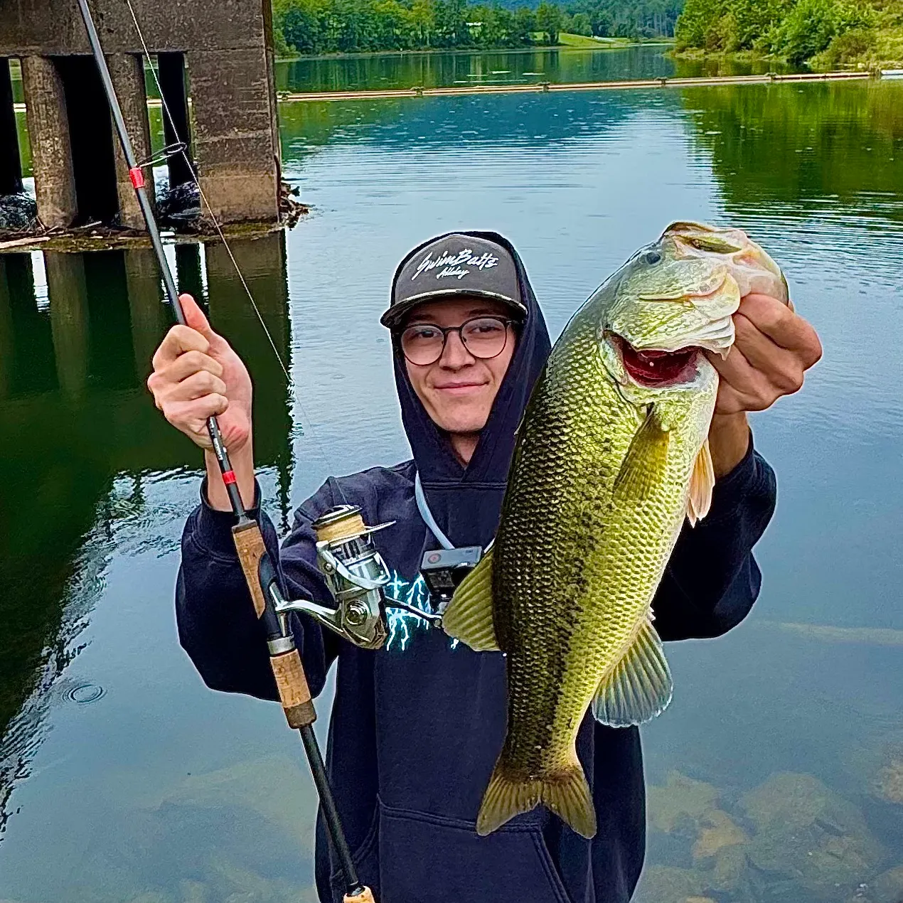 Largemouth bass caught on Fishbrain