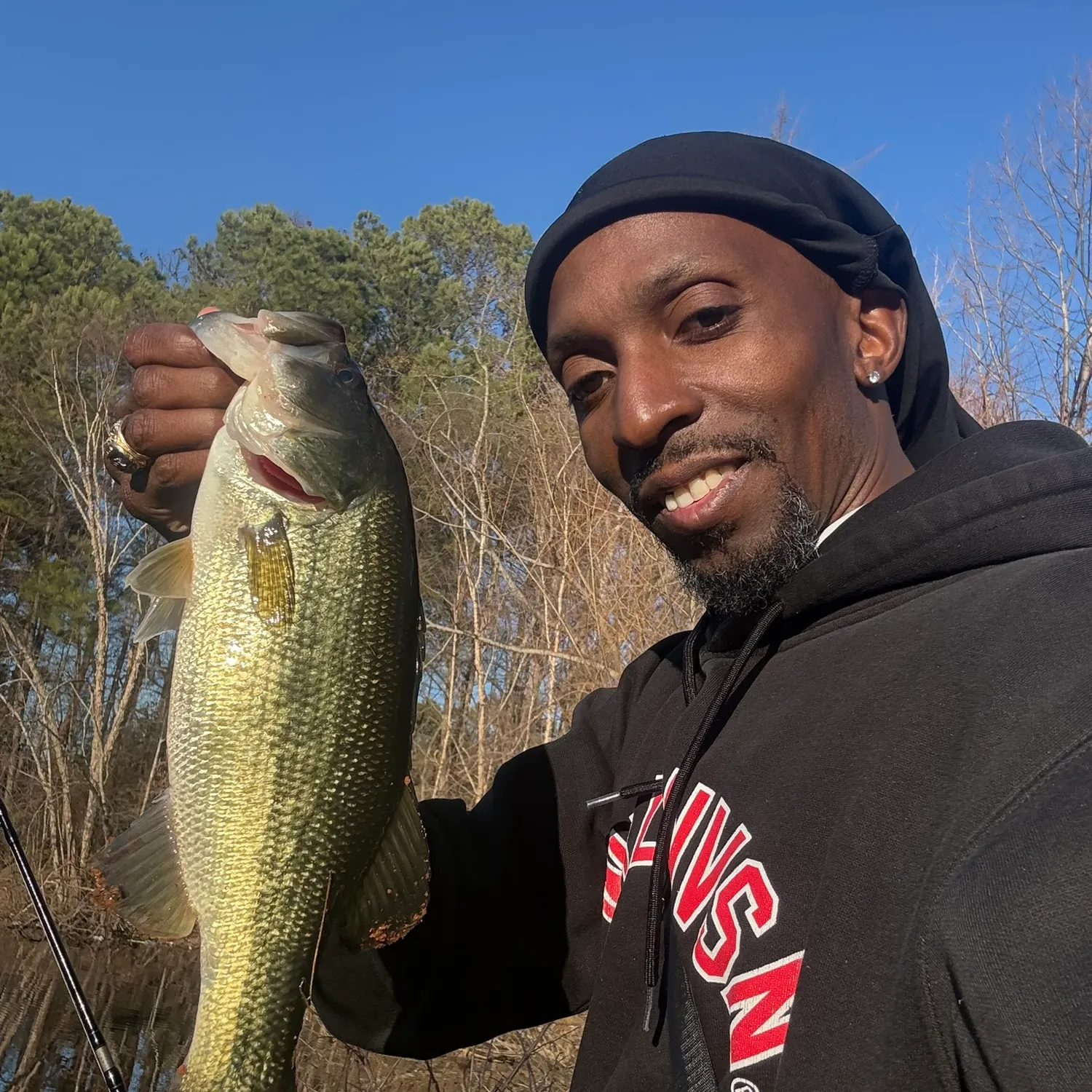 Largemouth bass caught on Fishbrain