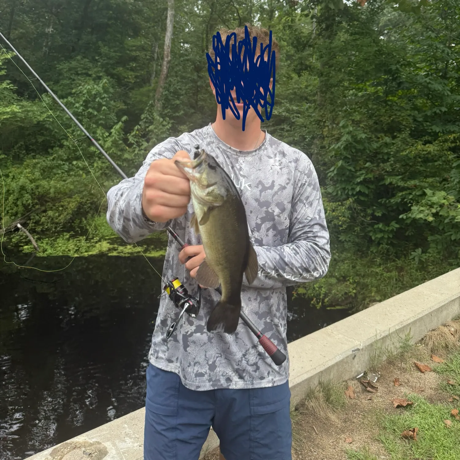 Largemouth bass caught on Fishbrain