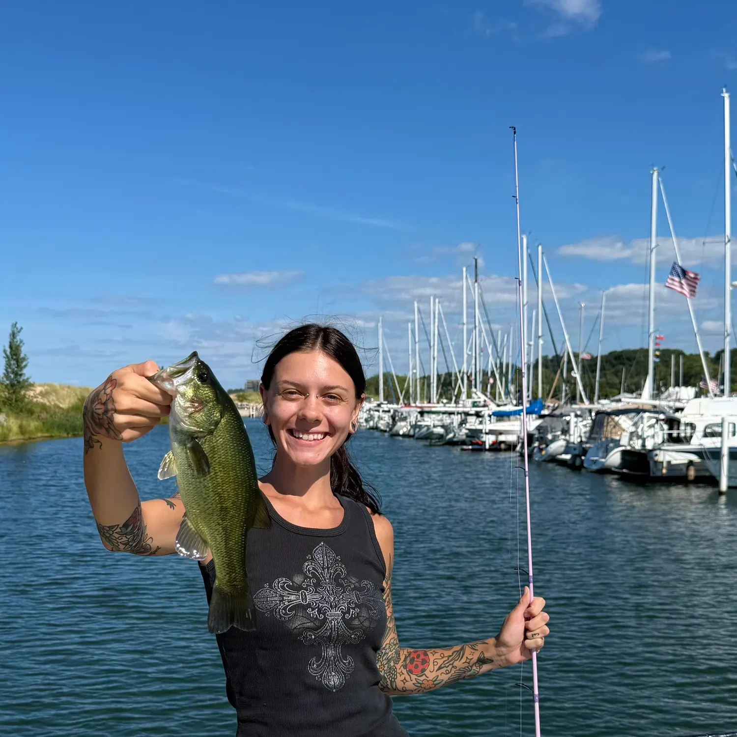 Largemouth bass caught on Fishbrain