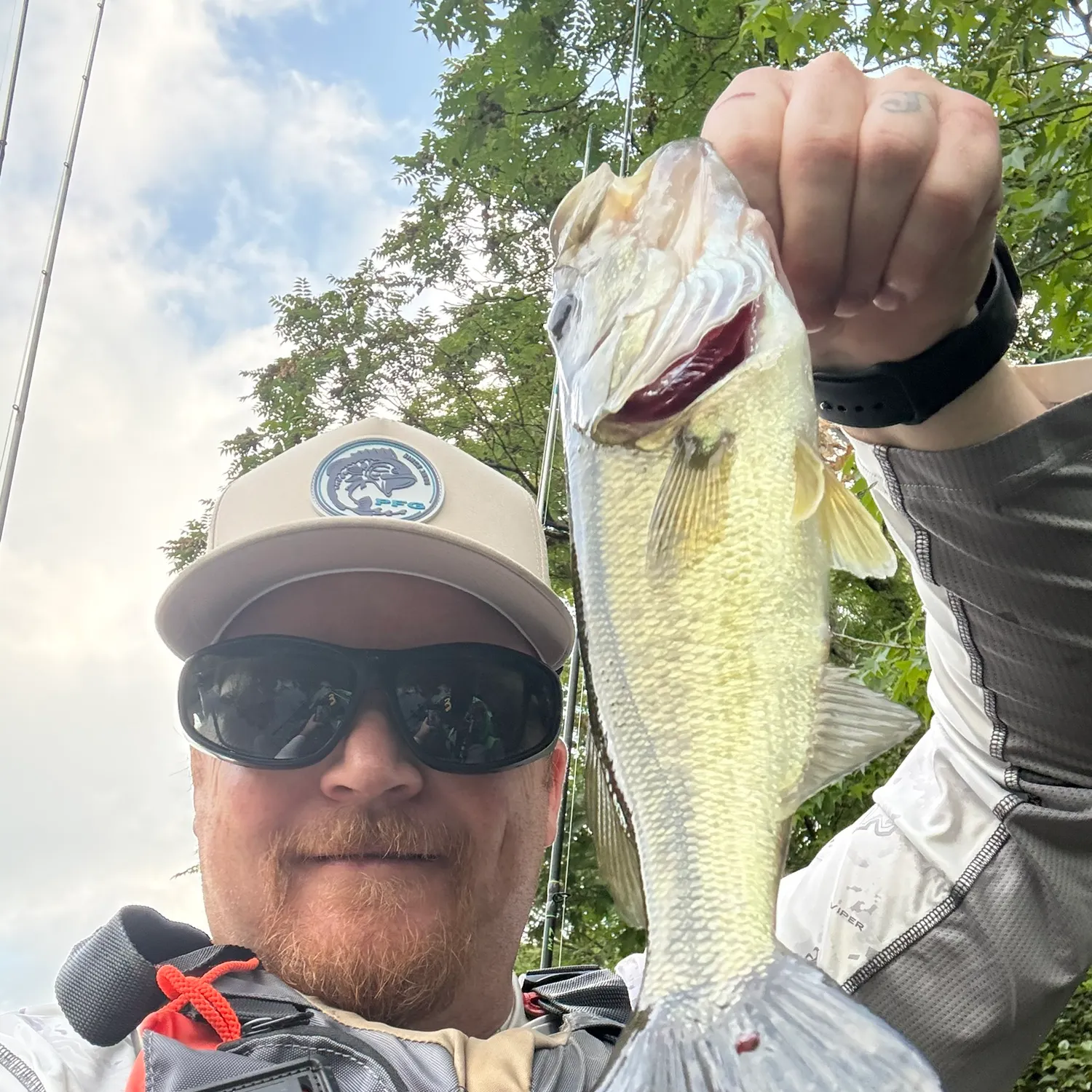 Largemouth bass caught on Fishbrain