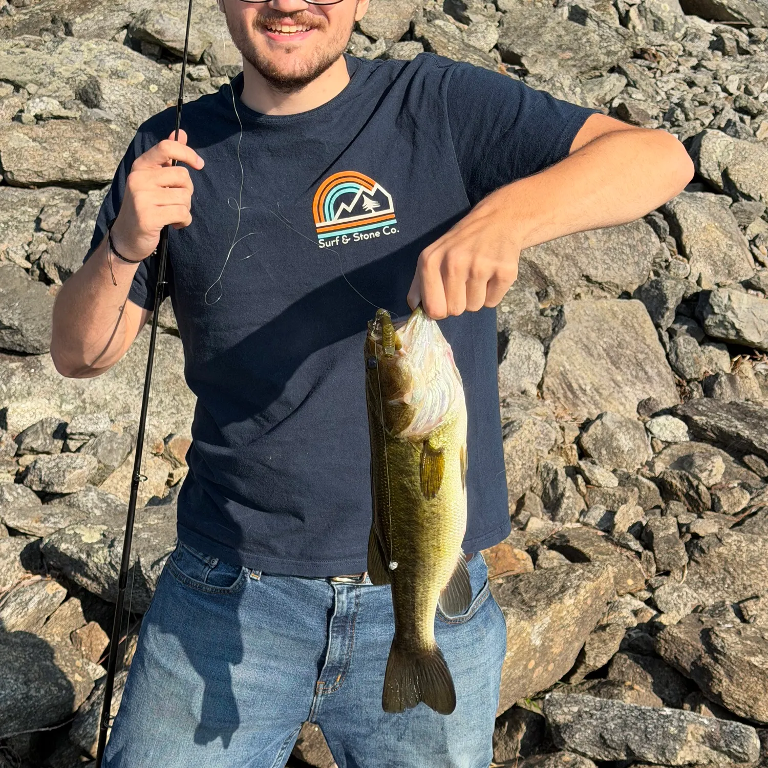 Largemouth bass caught on Fishbrain