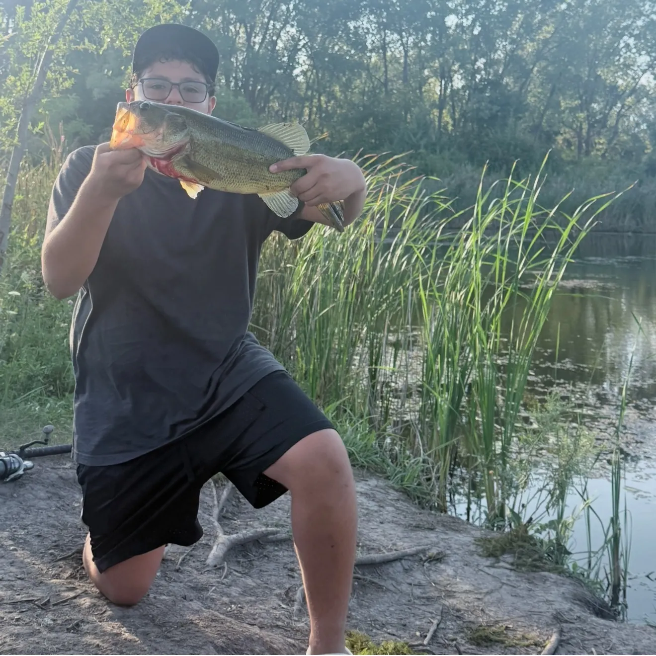 Largemouth bass caught on Fishbrain