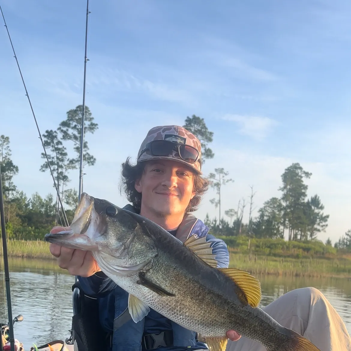 Largemouth bass caught on Fishbrain