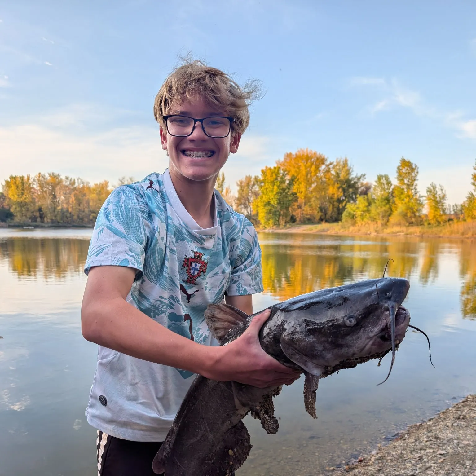 Blue catfish caught on Fishbrain