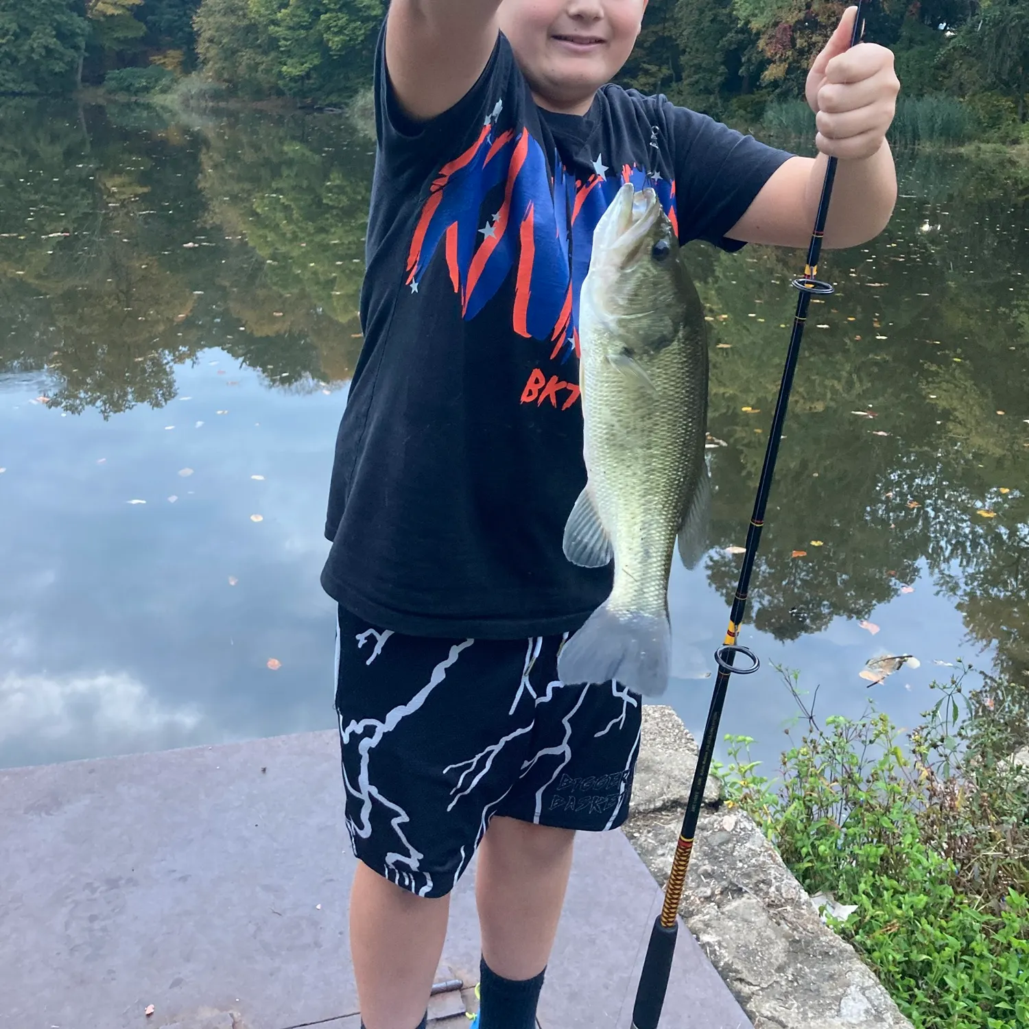 Largemouth bass caught on Fishbrain