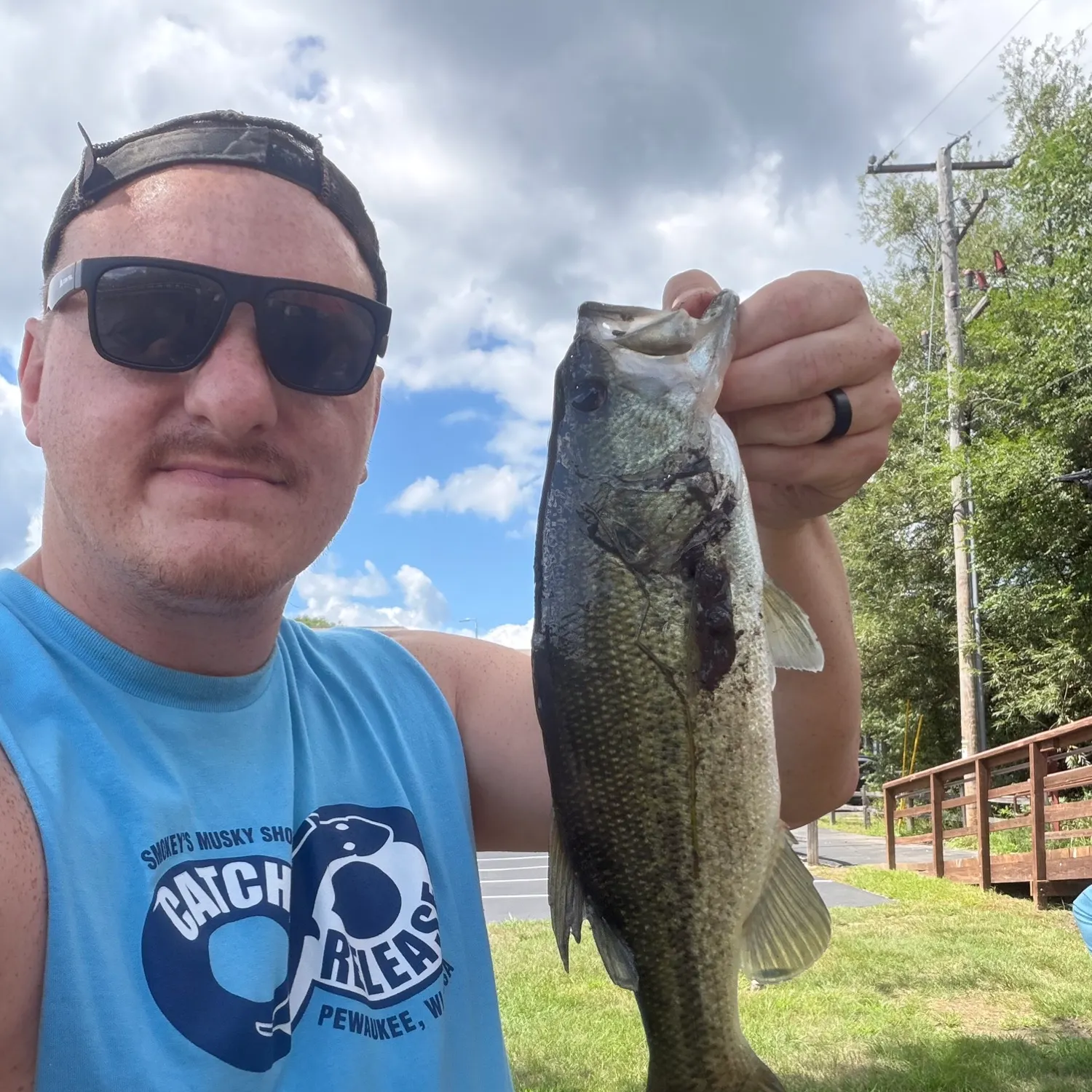 Largemouth bass caught on Fishbrain