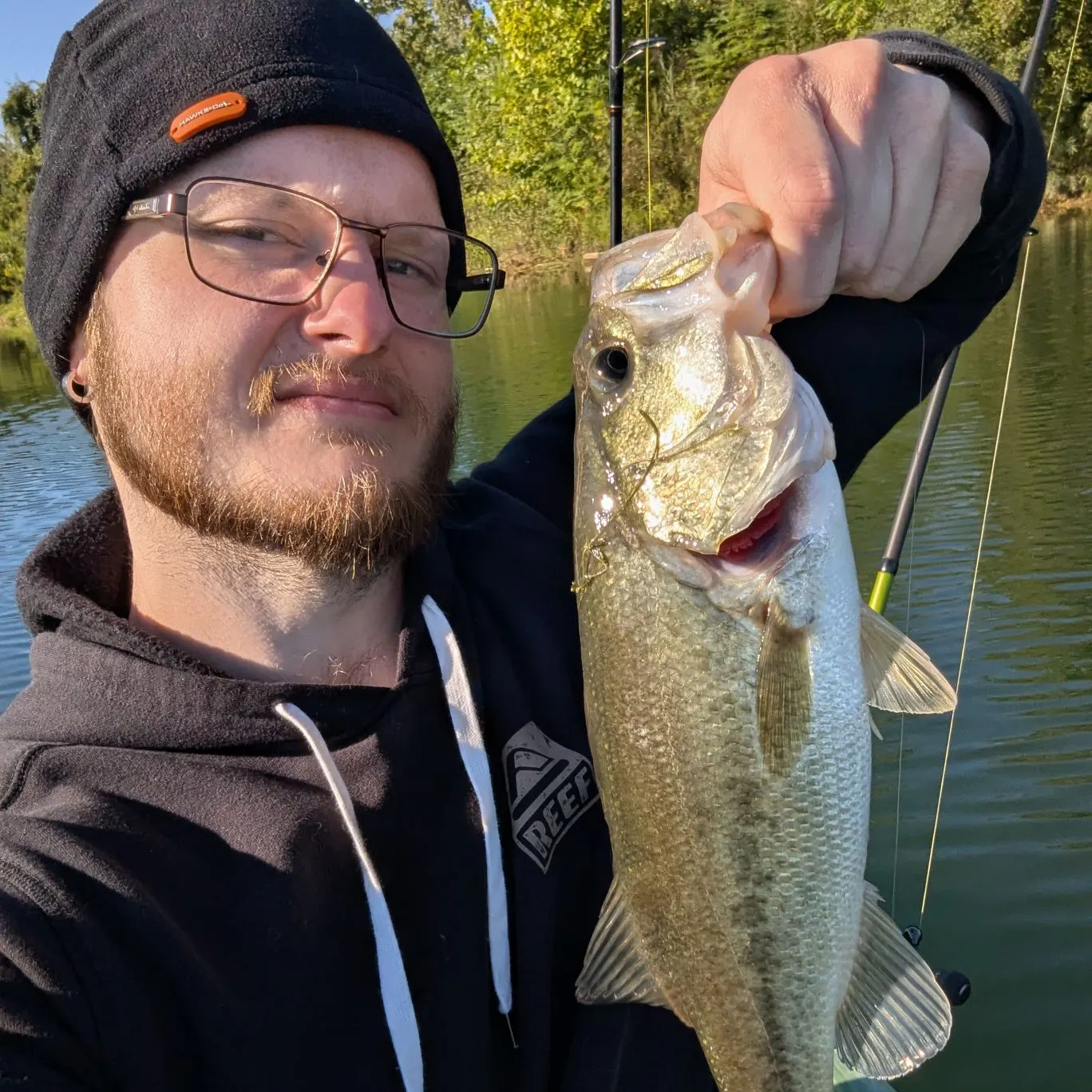 Largemouth bass caught on Fishbrain