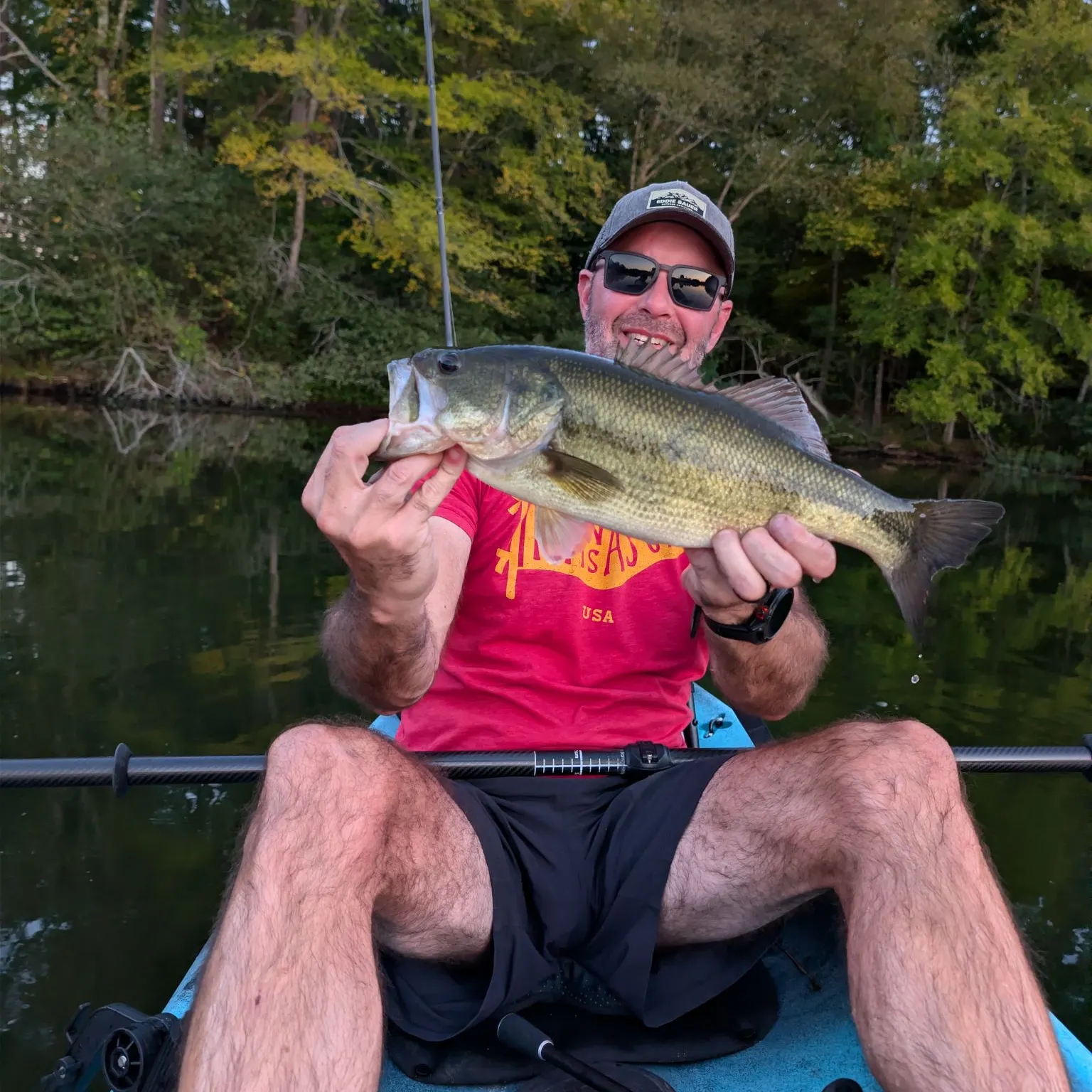 Largemouth bass caught on Fishbrain