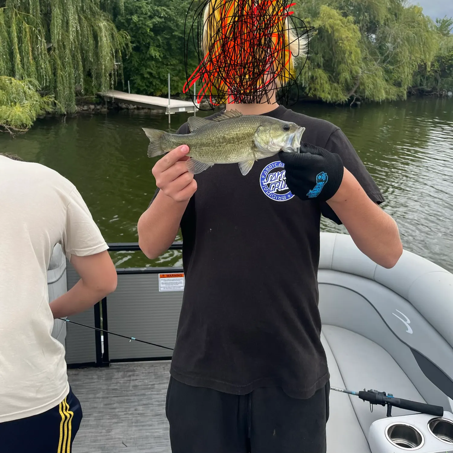 Largemouth bass caught on Fishbrain