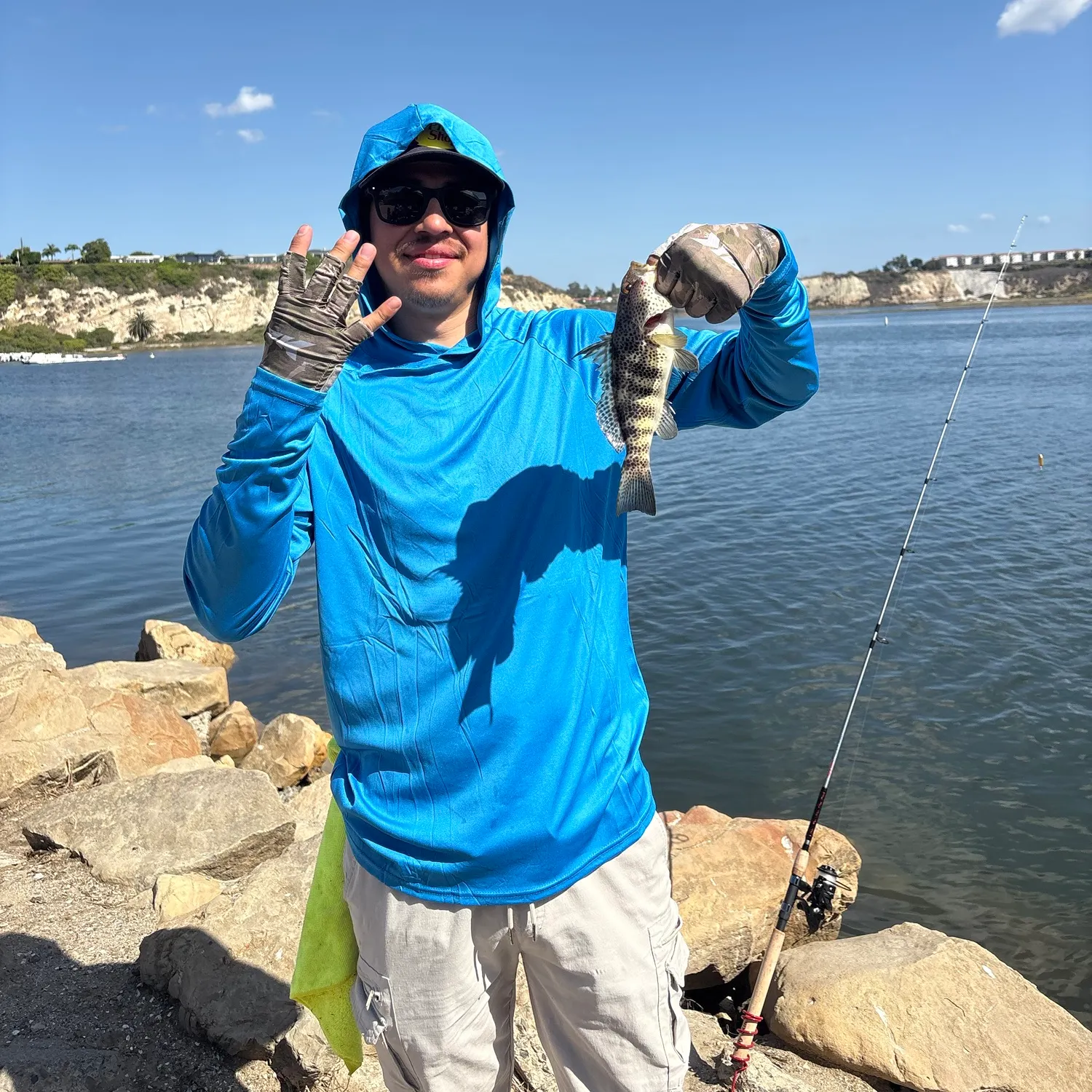 Spotted sand bass caught on Fishbrain