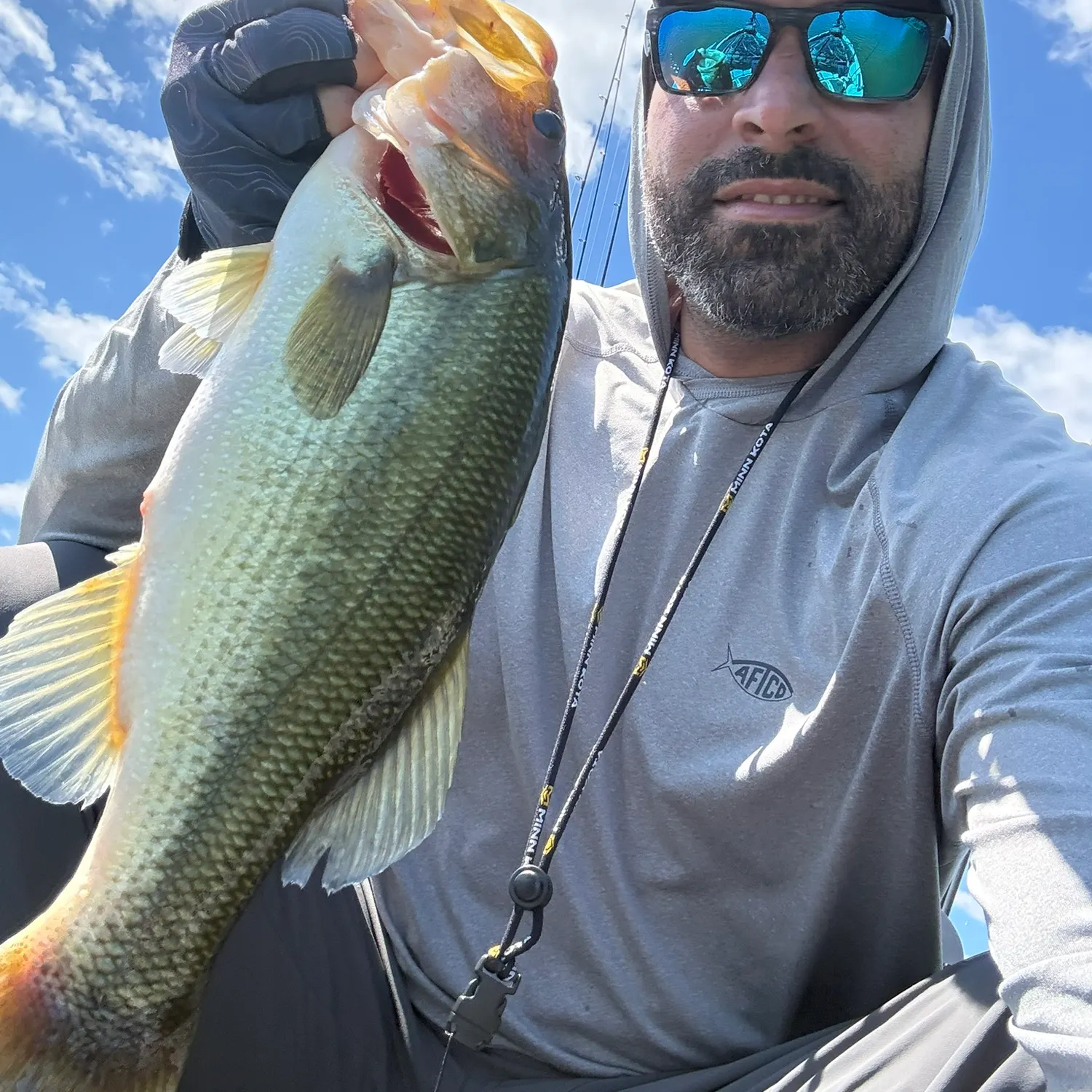 Largemouth bass caught on Fishbrain