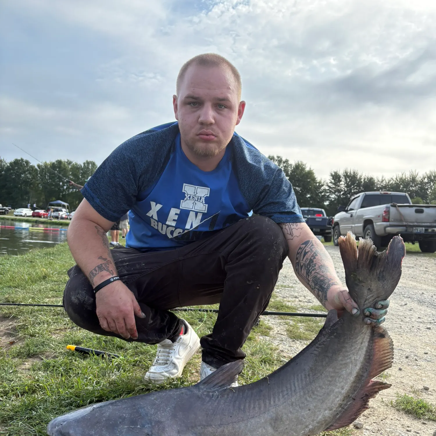 Blue catfish caught on Fishbrain