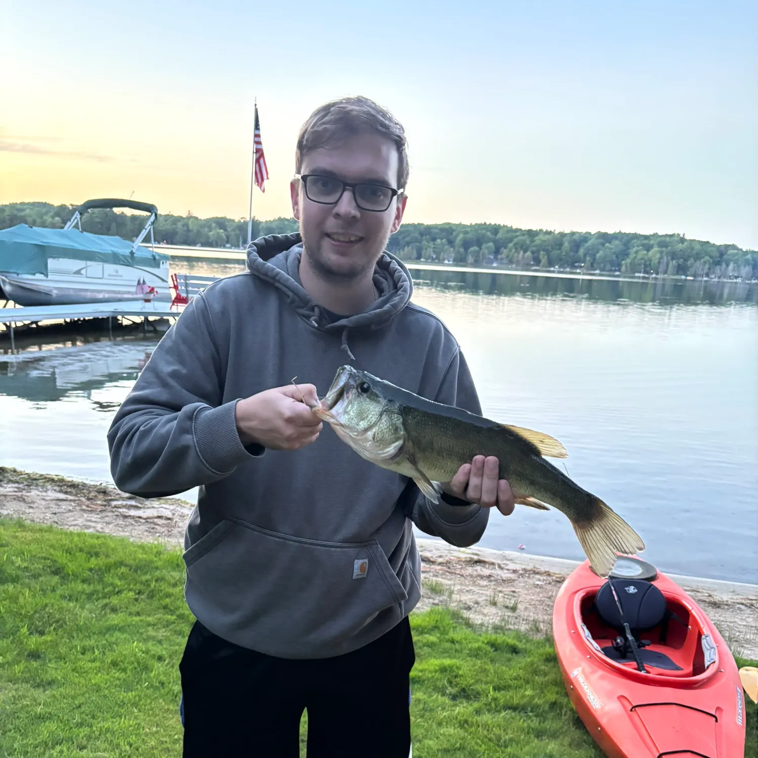 Largemouth bass caught on Fishbrain