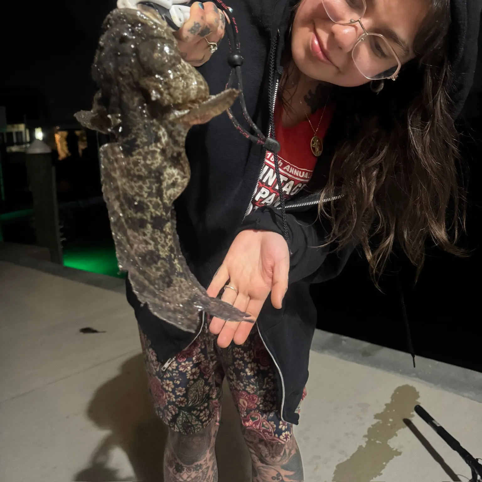 The most recent Oyster toadfish catches on Fishbrain