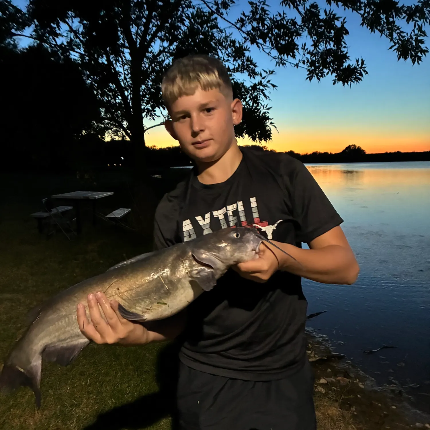 Blue catfish caught on Fishbrain