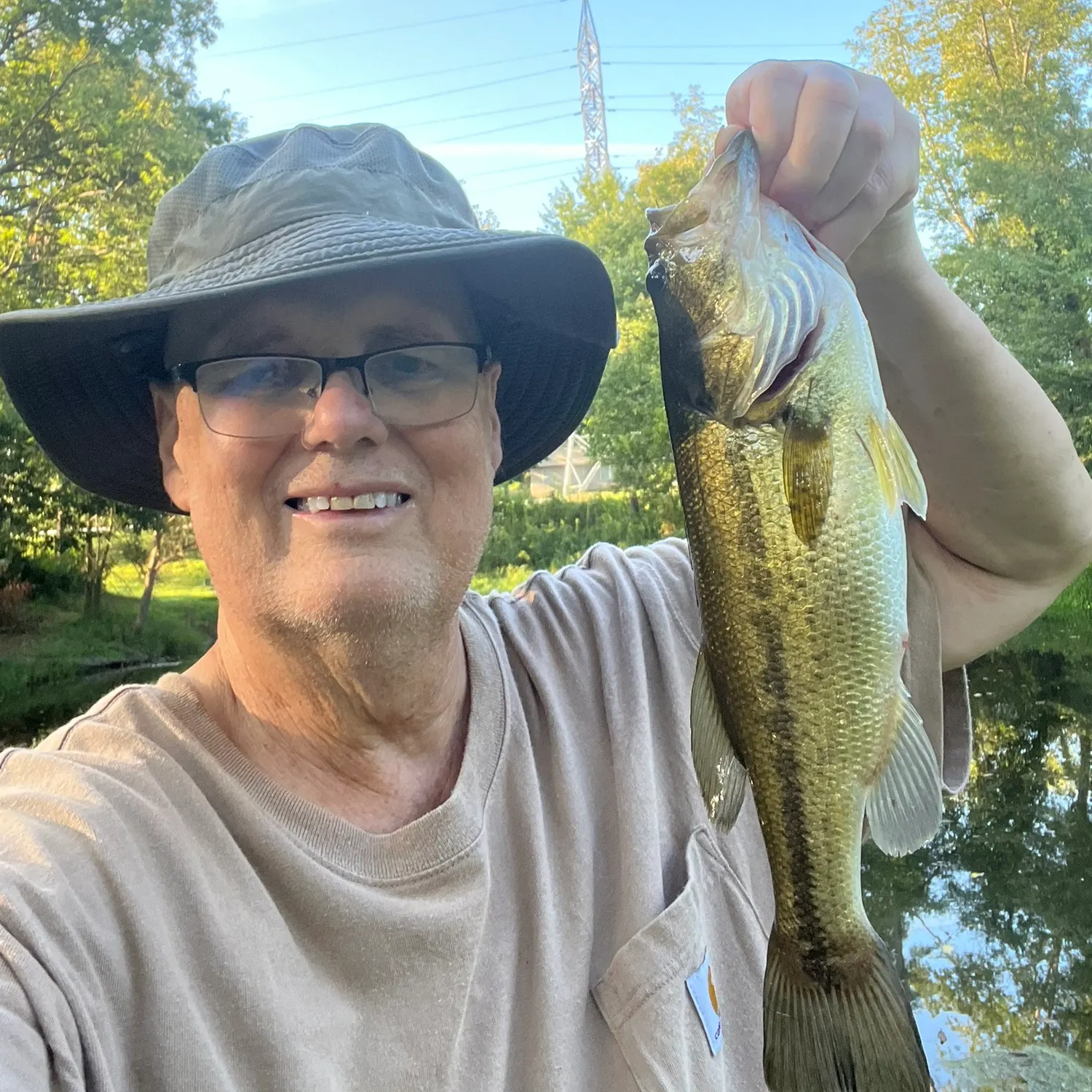 Largemouth bass caught on Fishbrain