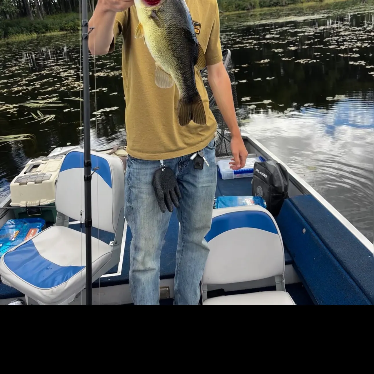 Largemouth bass caught on Fishbrain