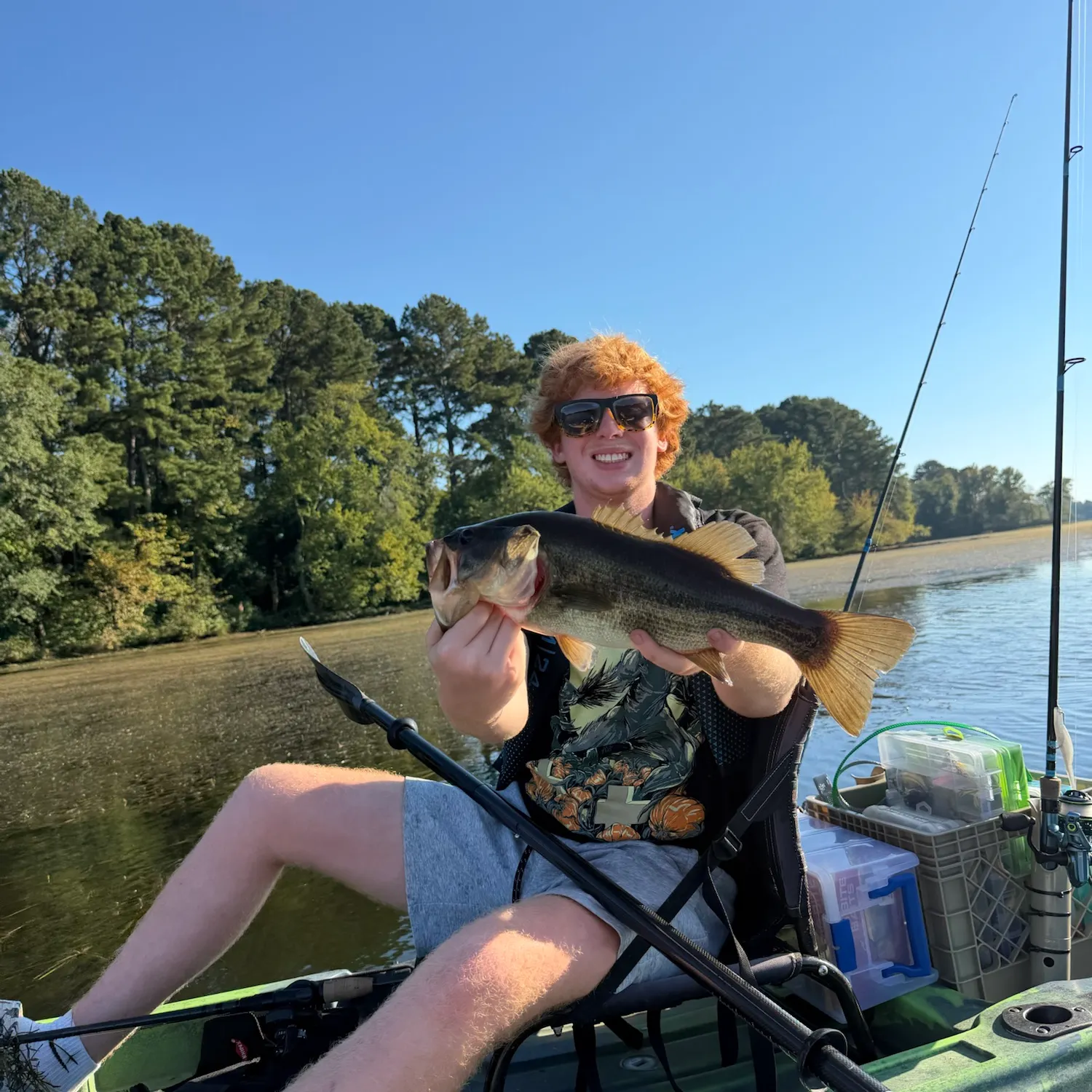 Largemouth bass caught on Fishbrain
