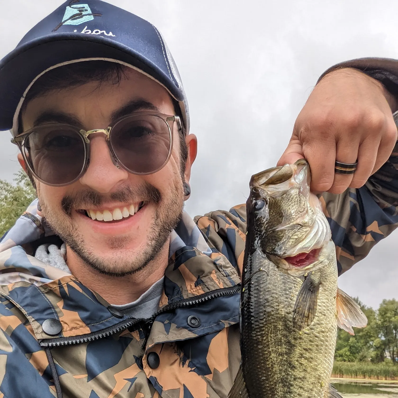 Largemouth bass caught on Fishbrain