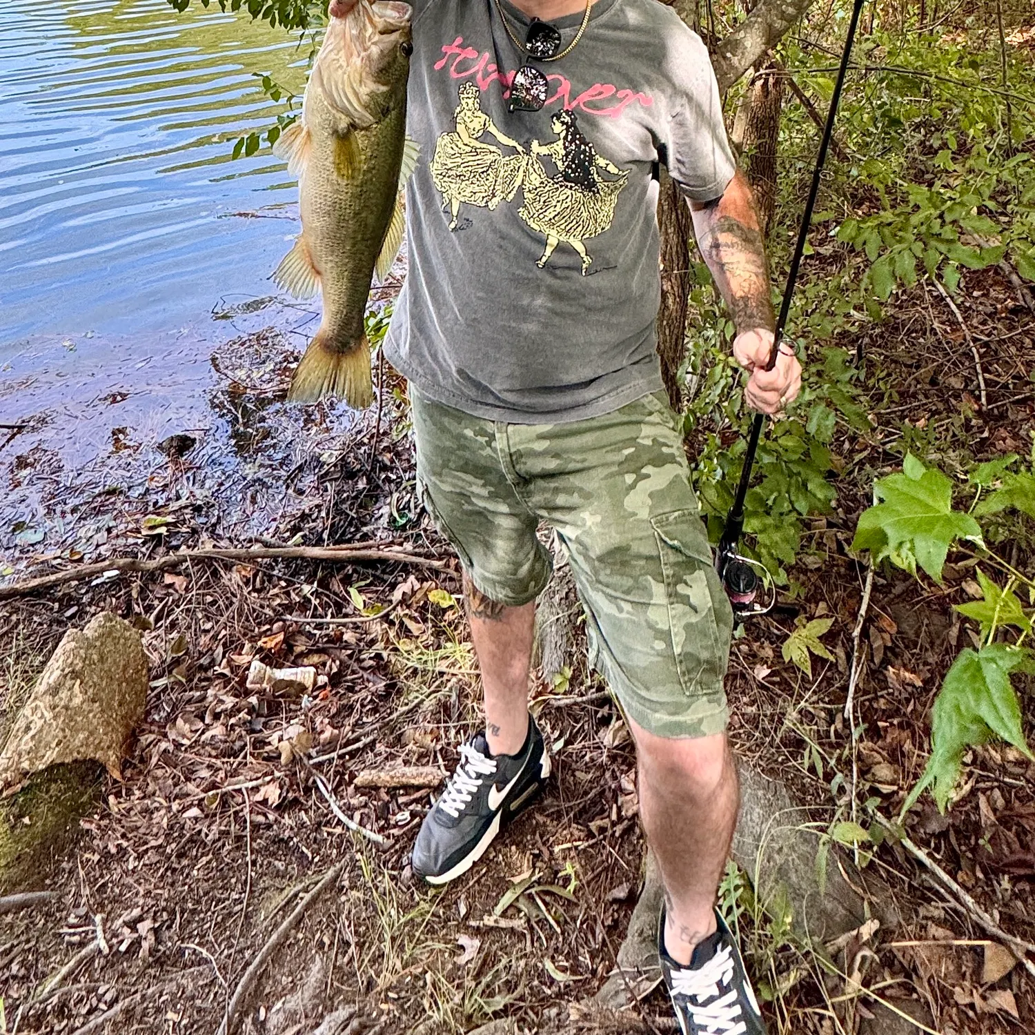 Largemouth bass caught on Fishbrain