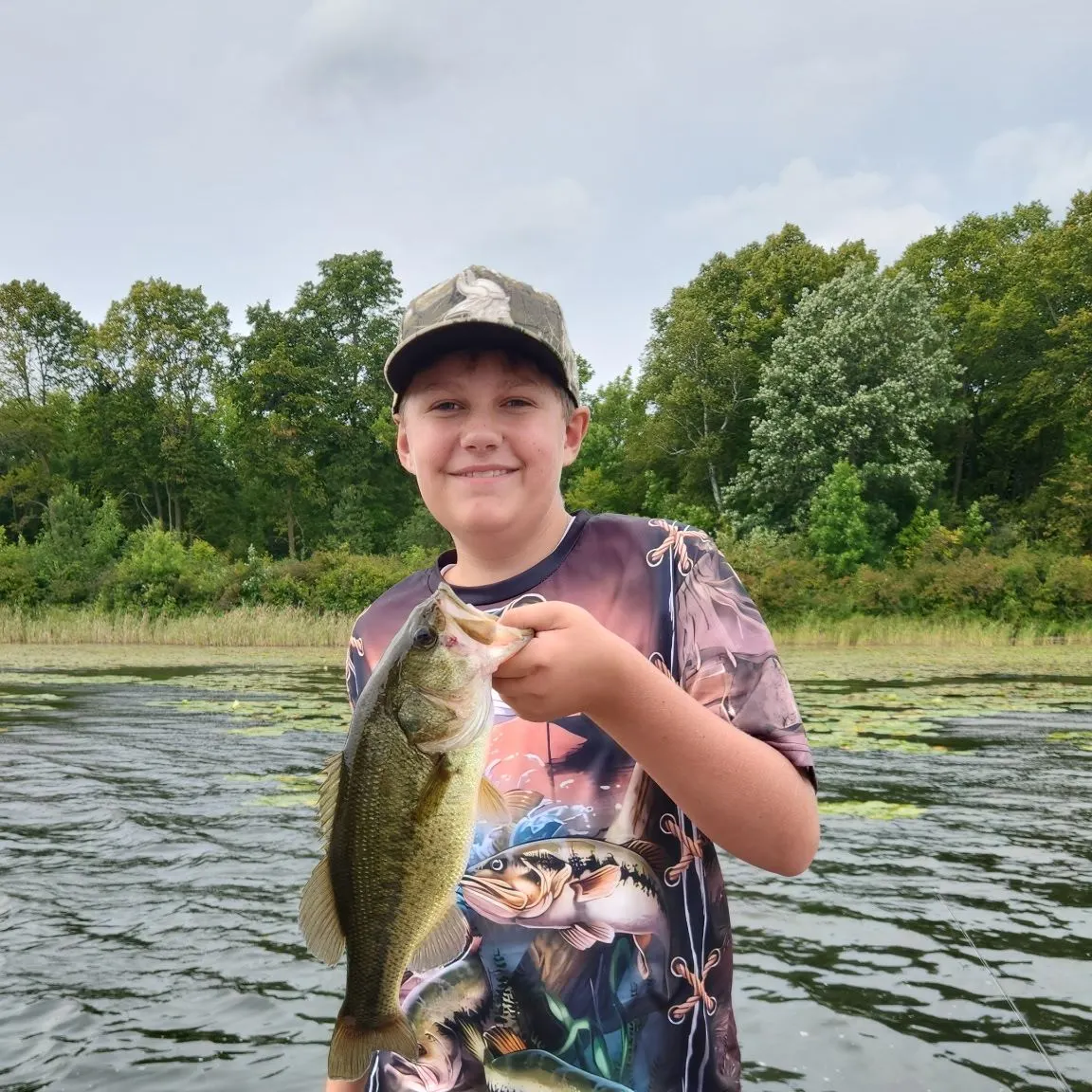 Largemouth bass caught on Fishbrain