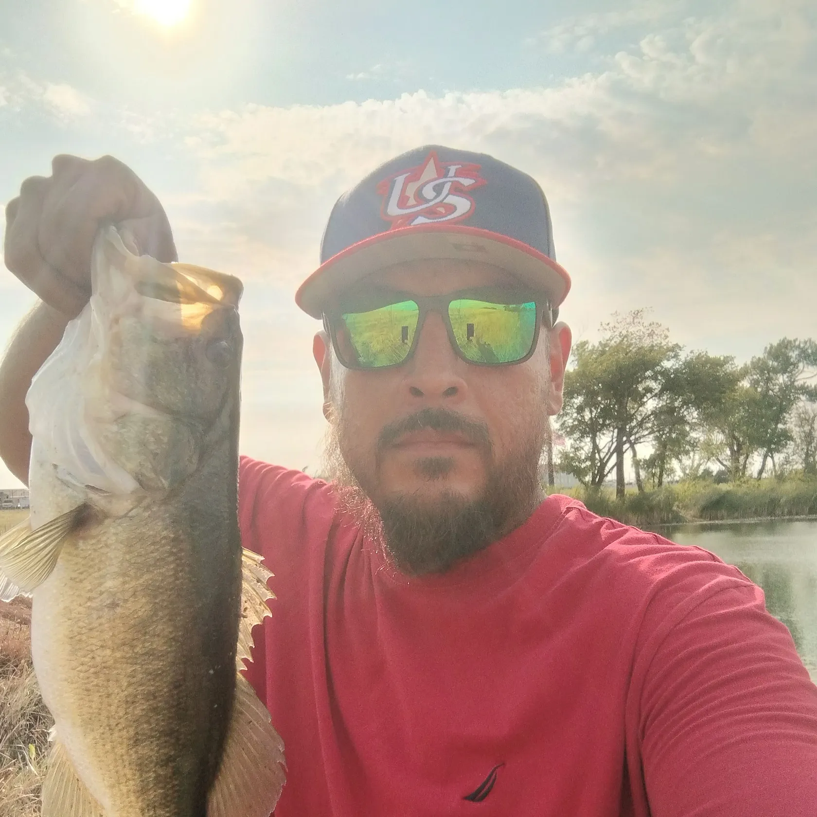 Largemouth bass caught on Fishbrain