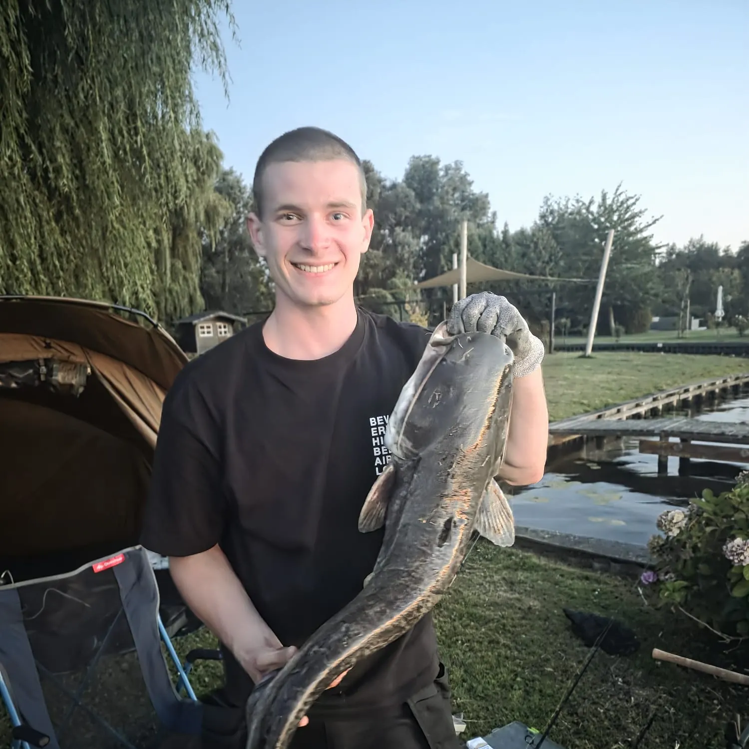 Wels catfish caught on Fishbrain