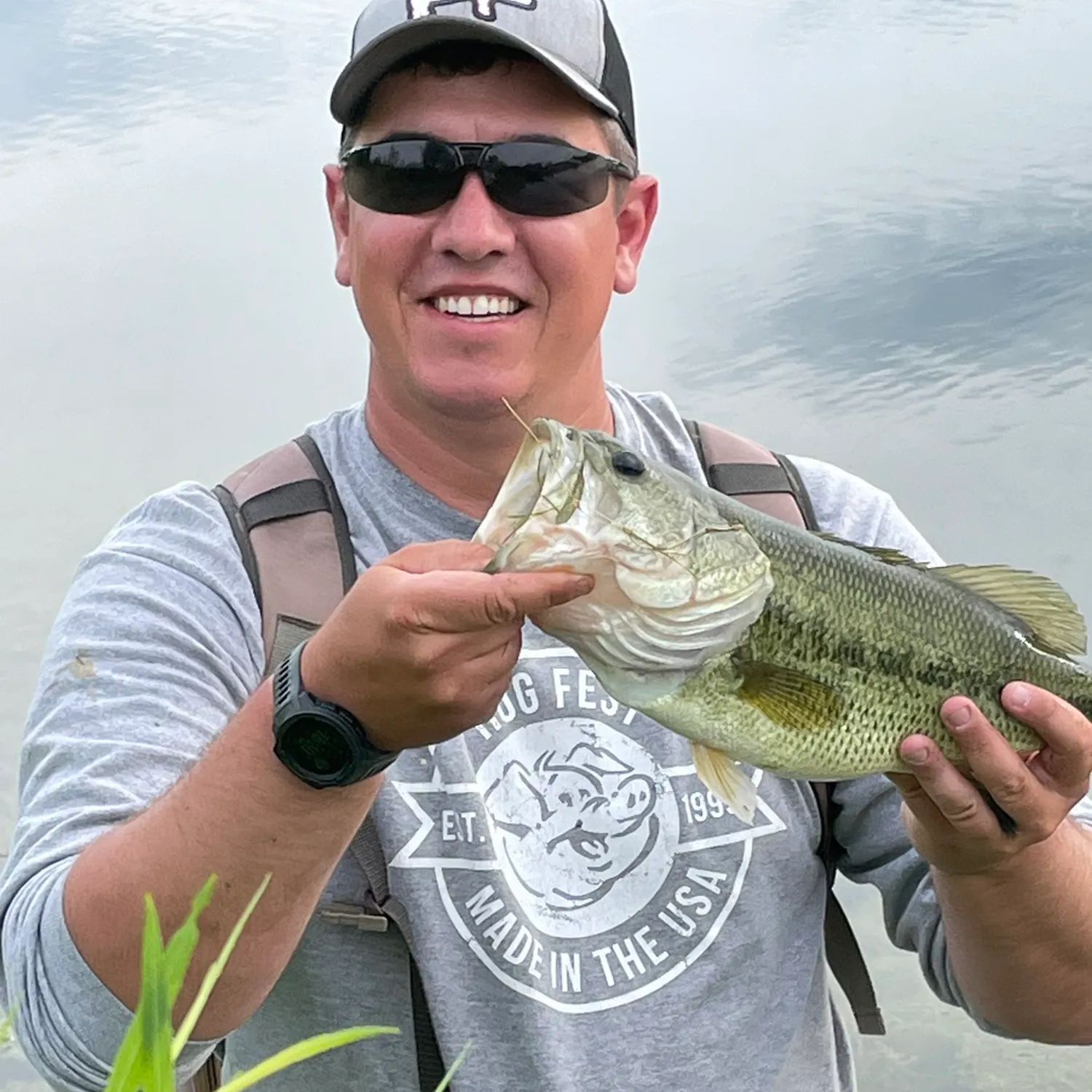 Largemouth bass caught on Fishbrain